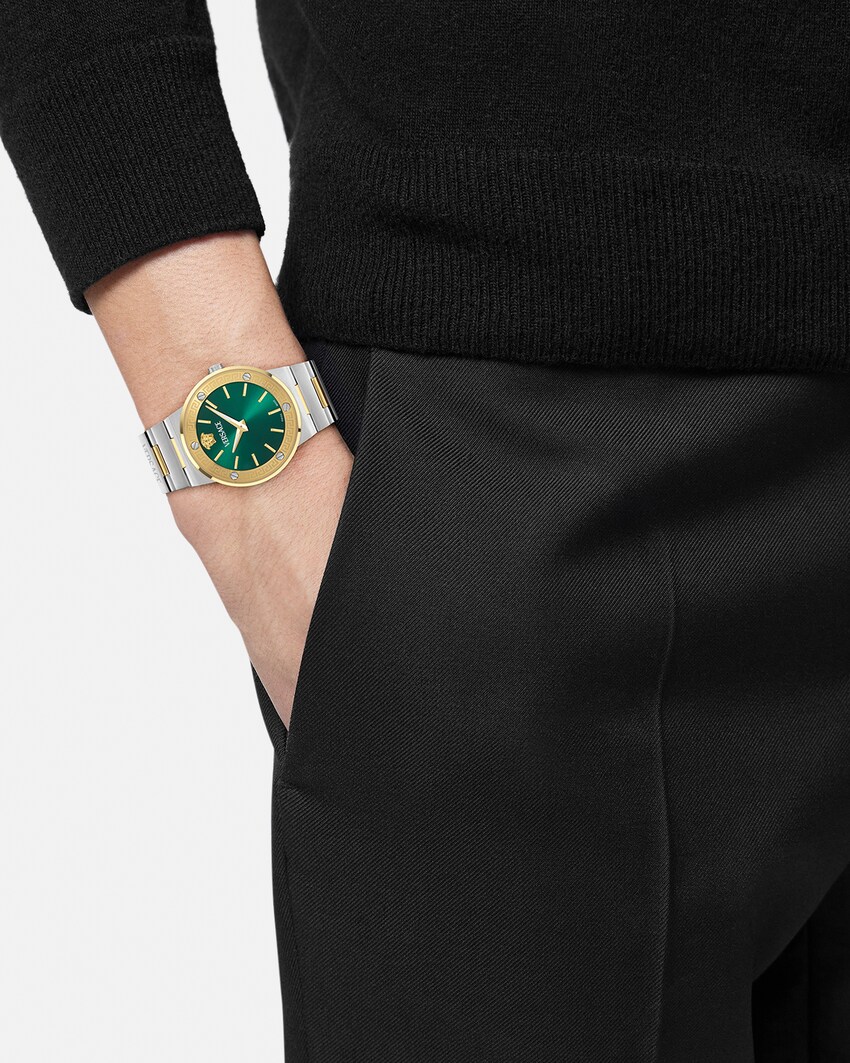 Greca Logo Aero Watch Gold+Silver 4