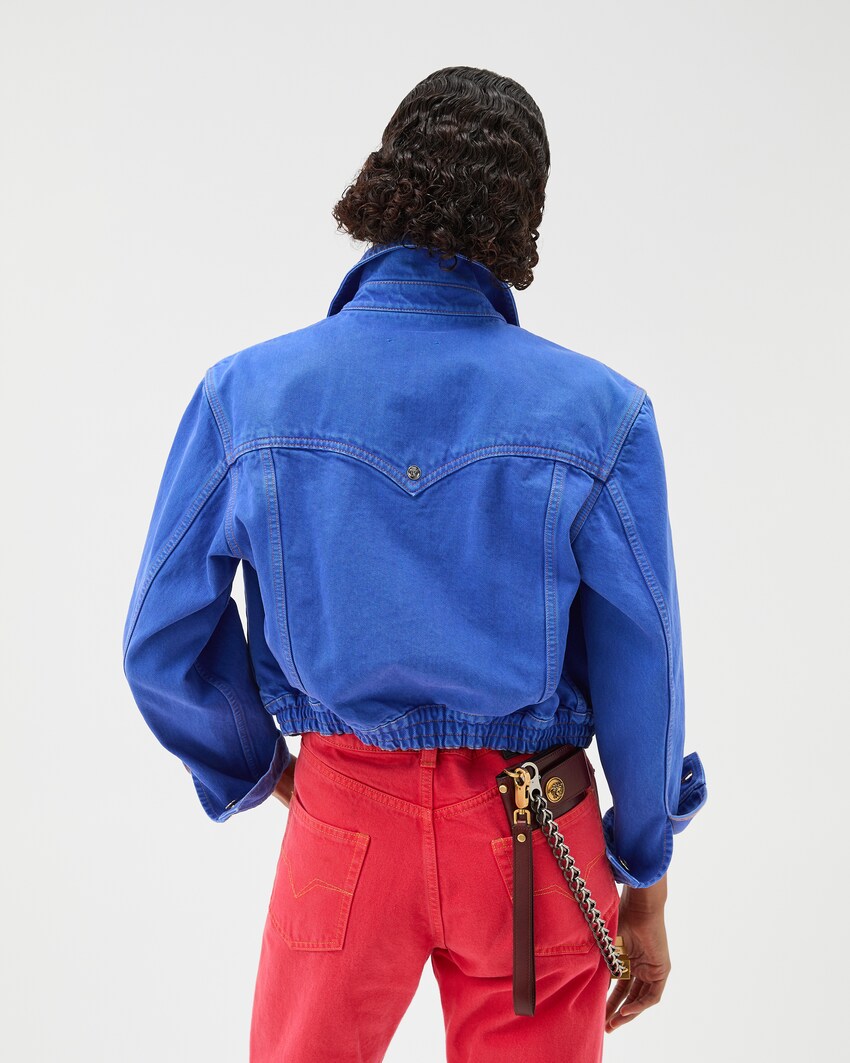 Denim Slim Blouson  Blue 3