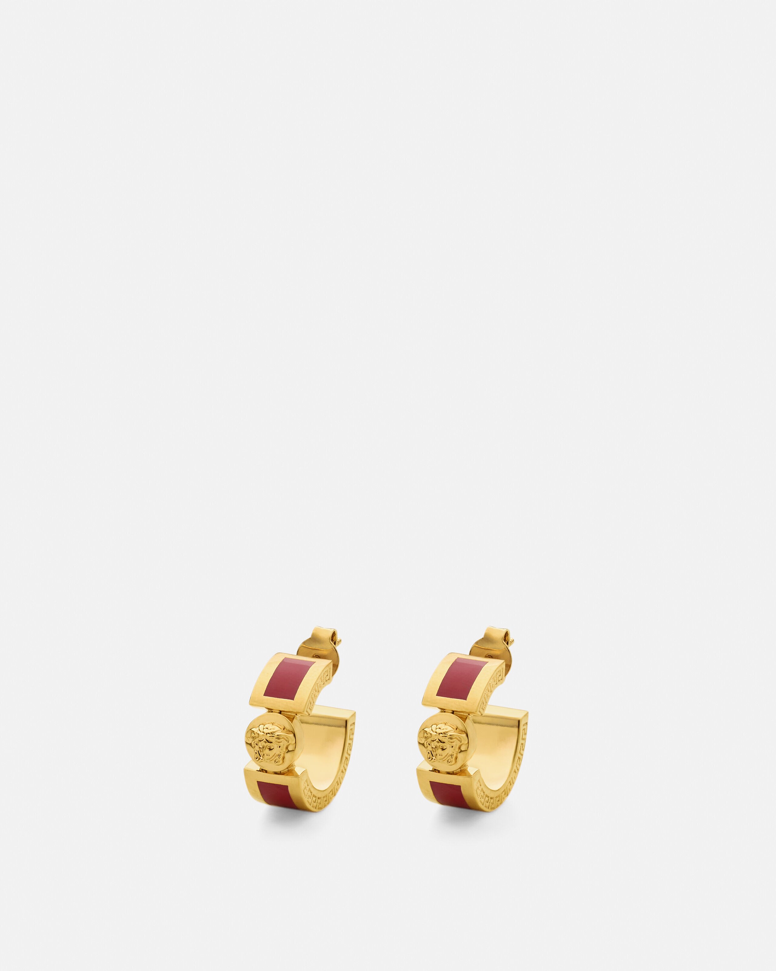 Icon Earrings Green,Gold | VERSACE US