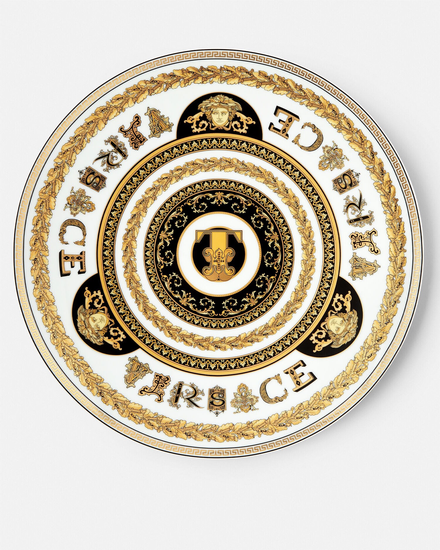 Virtus Alphabet T Charger Plate 13"