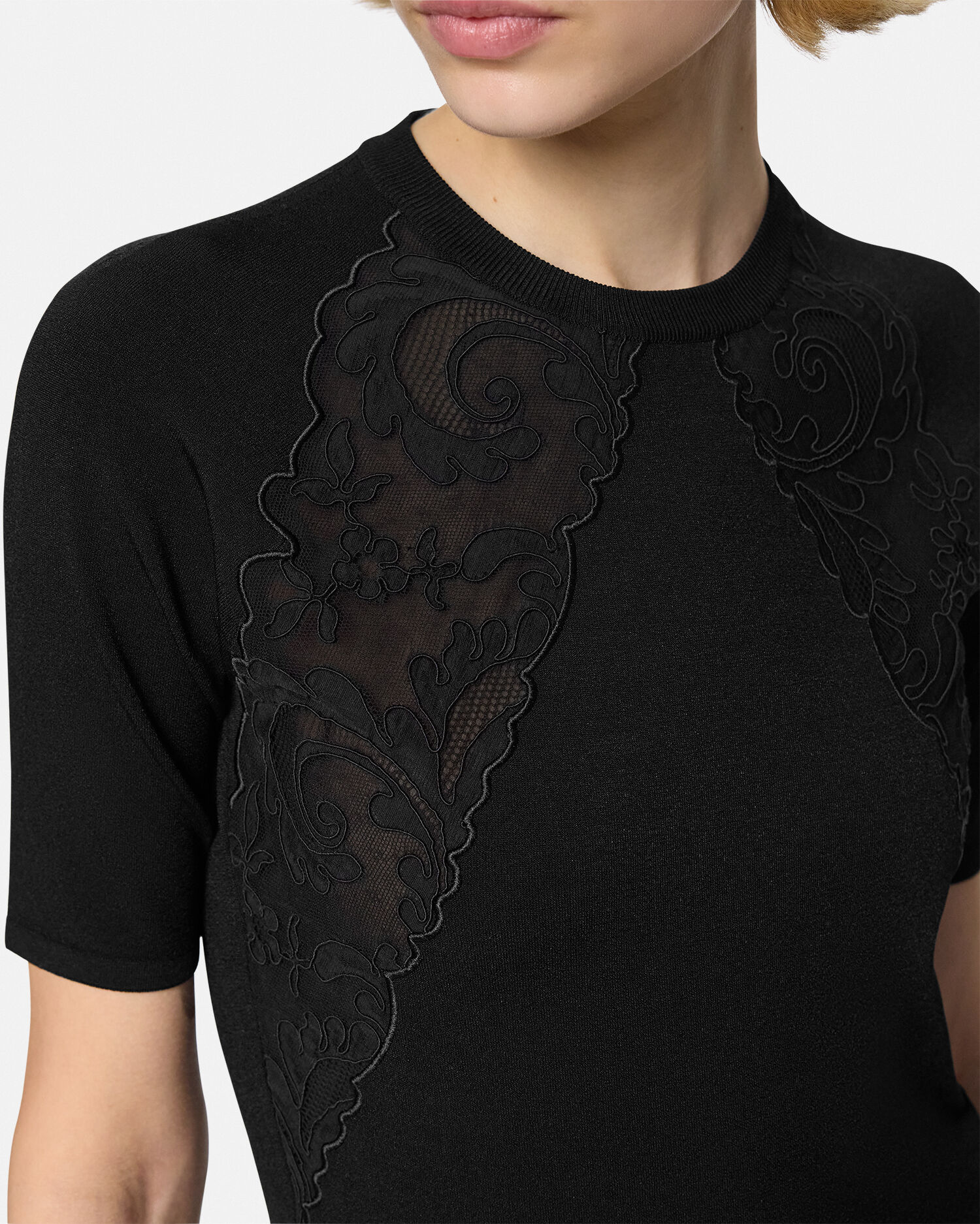 Barocco Lace Knit T Shirt