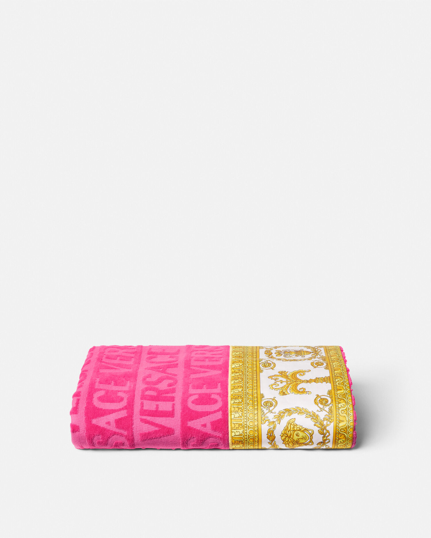 I Baroque Bath Towel Pink Versace GB