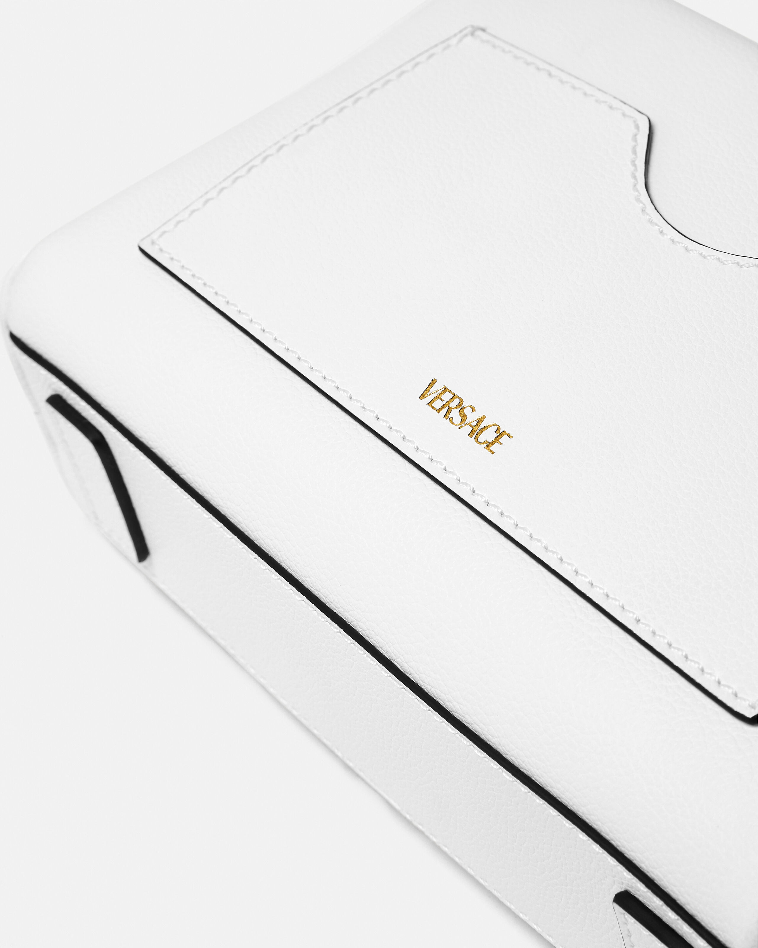 La Medusa Leather Boston Bag White | VERSACE US