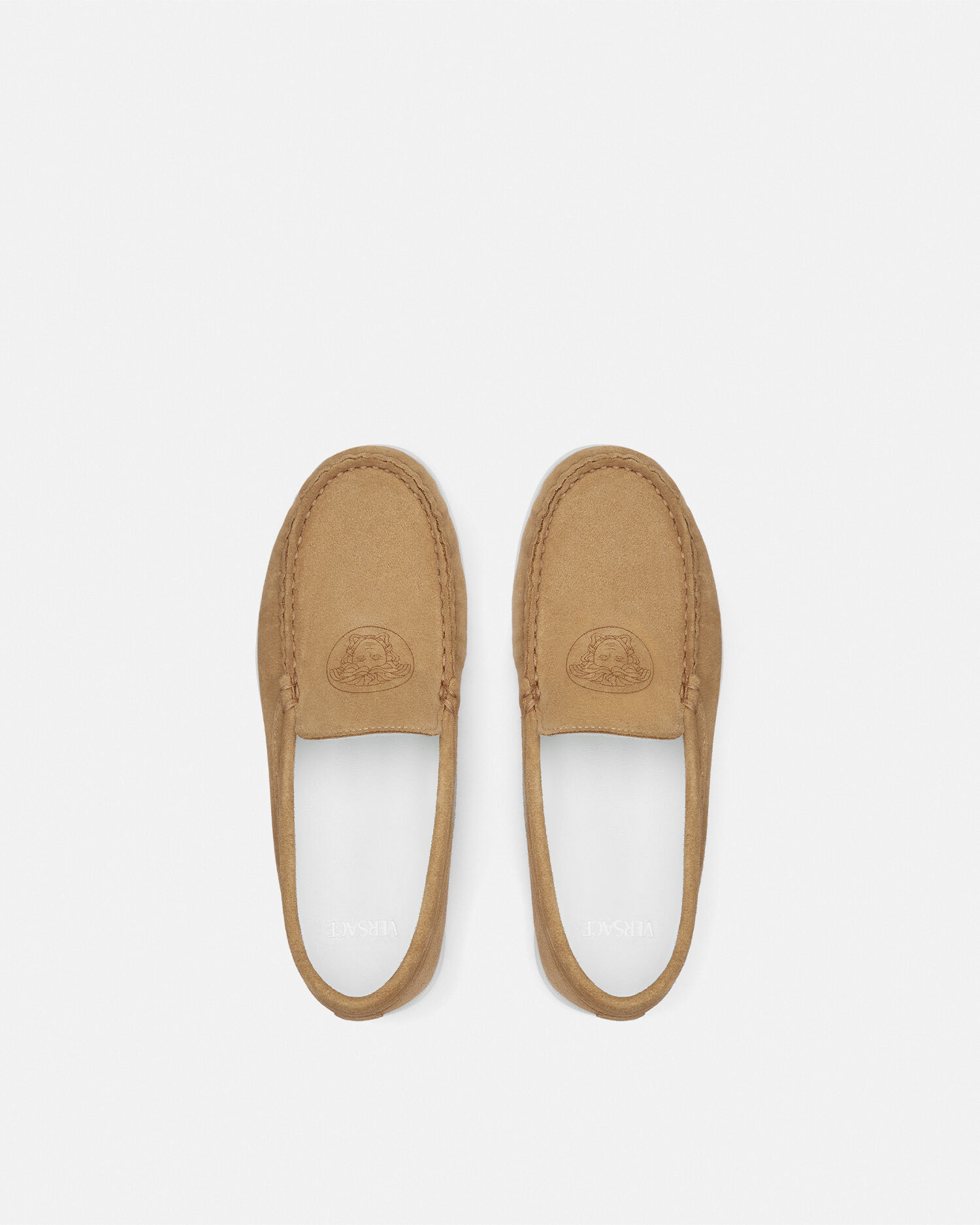 Versace suede loafers outlet