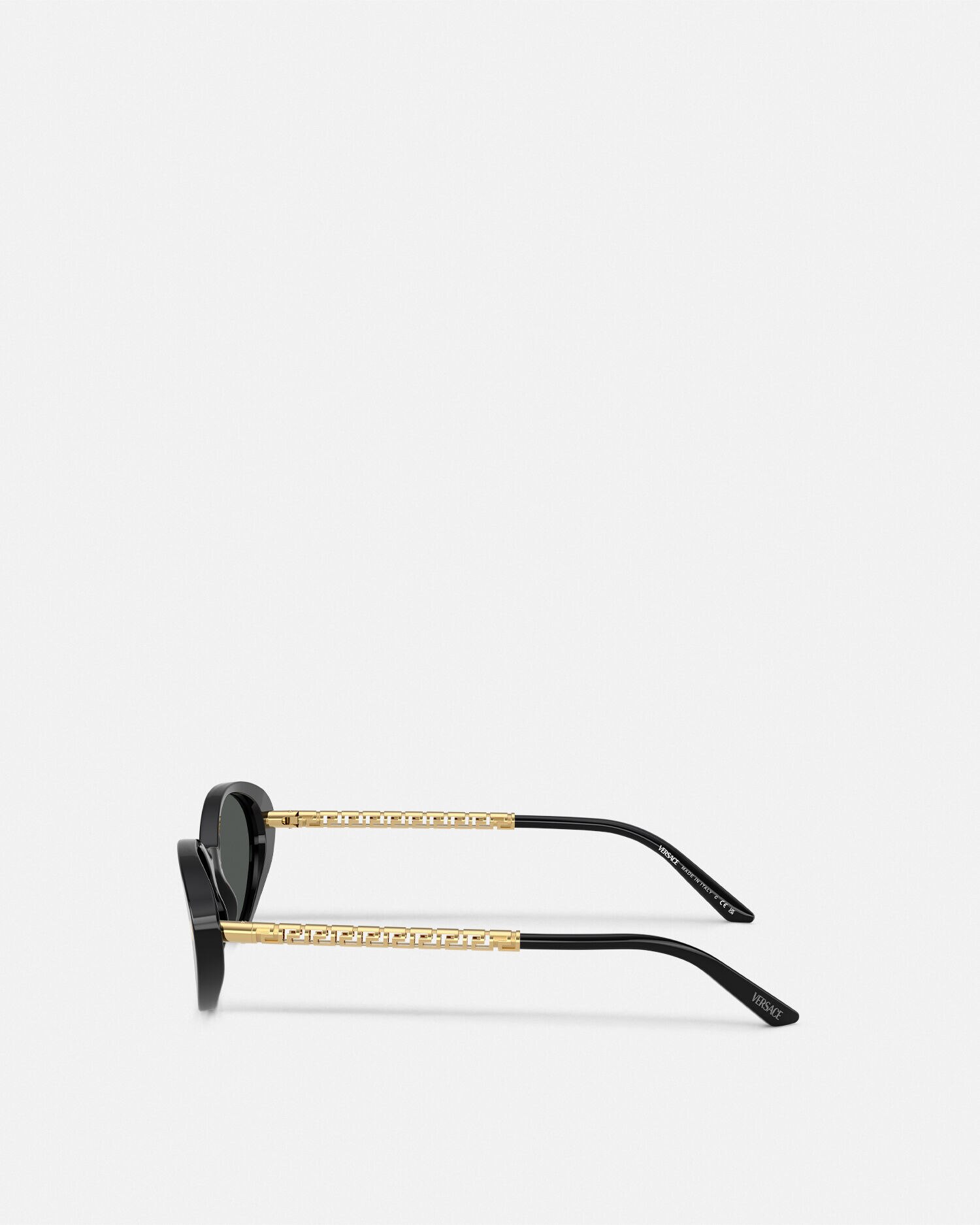 Black greca squared sunglasses online