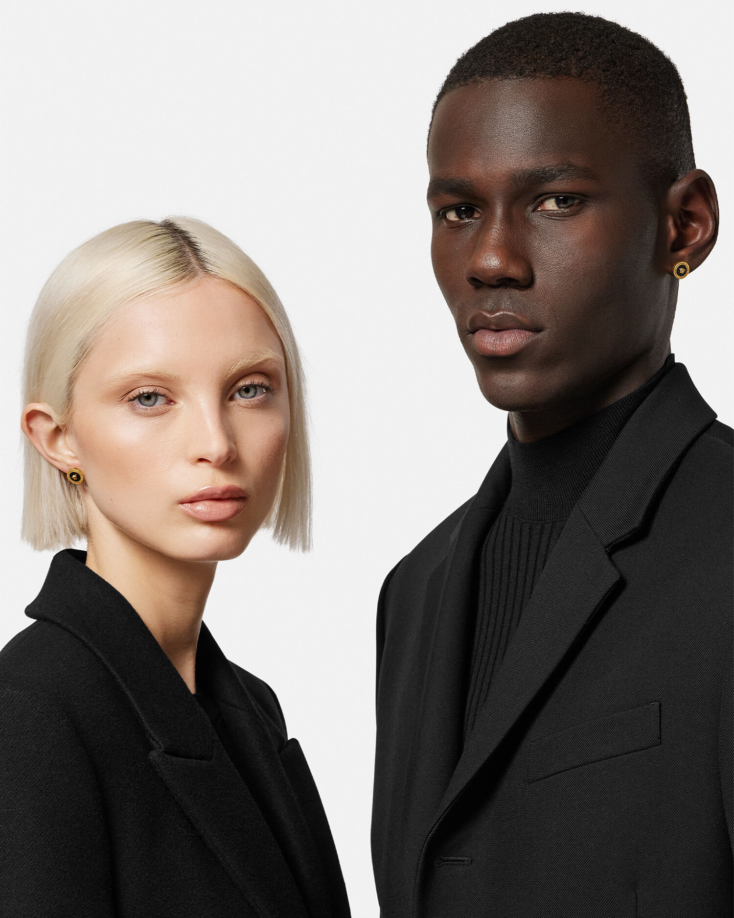 Versace gold medusa earrings deals