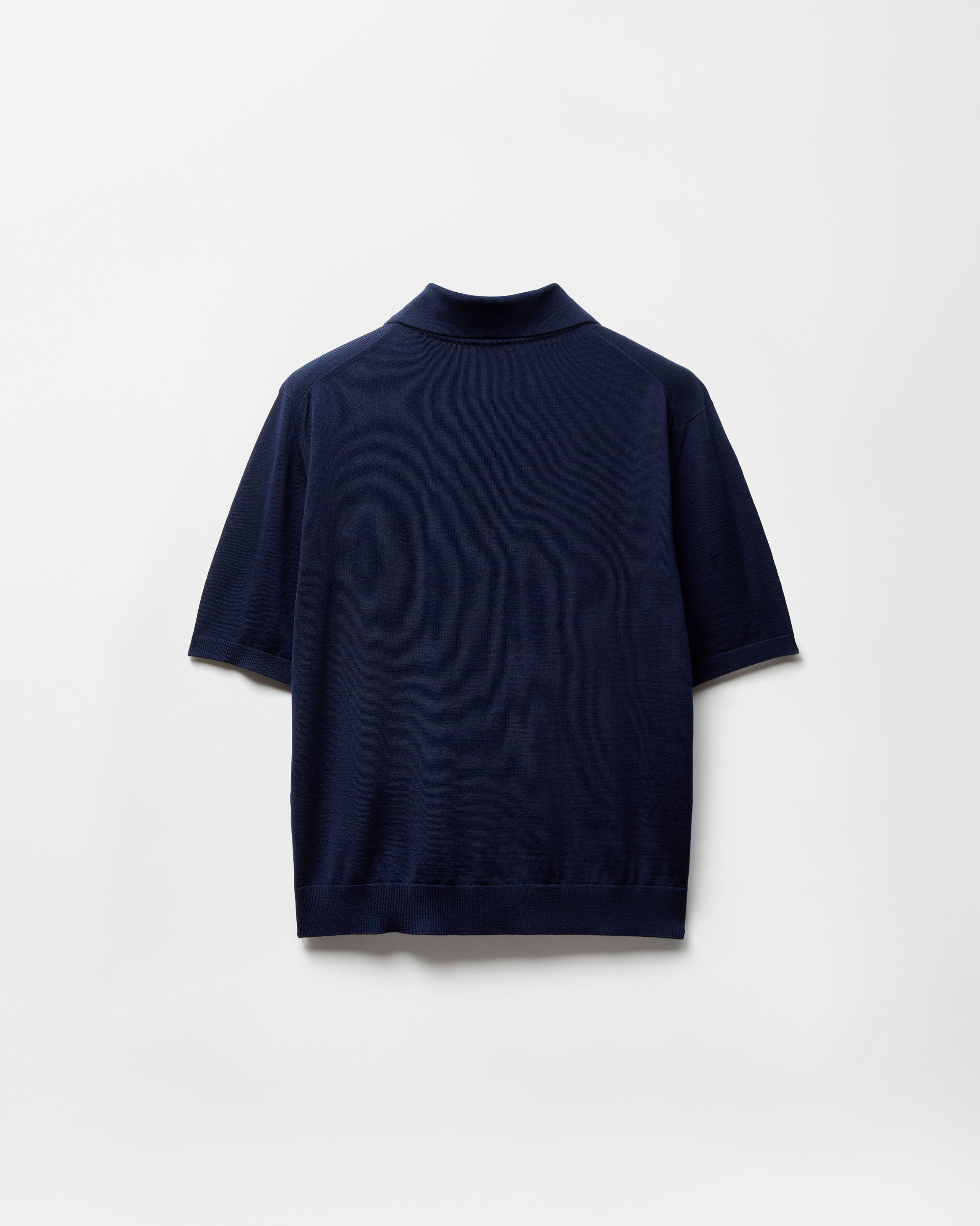 Embroidered Wool Knit Shirt Blue | VERSACE
