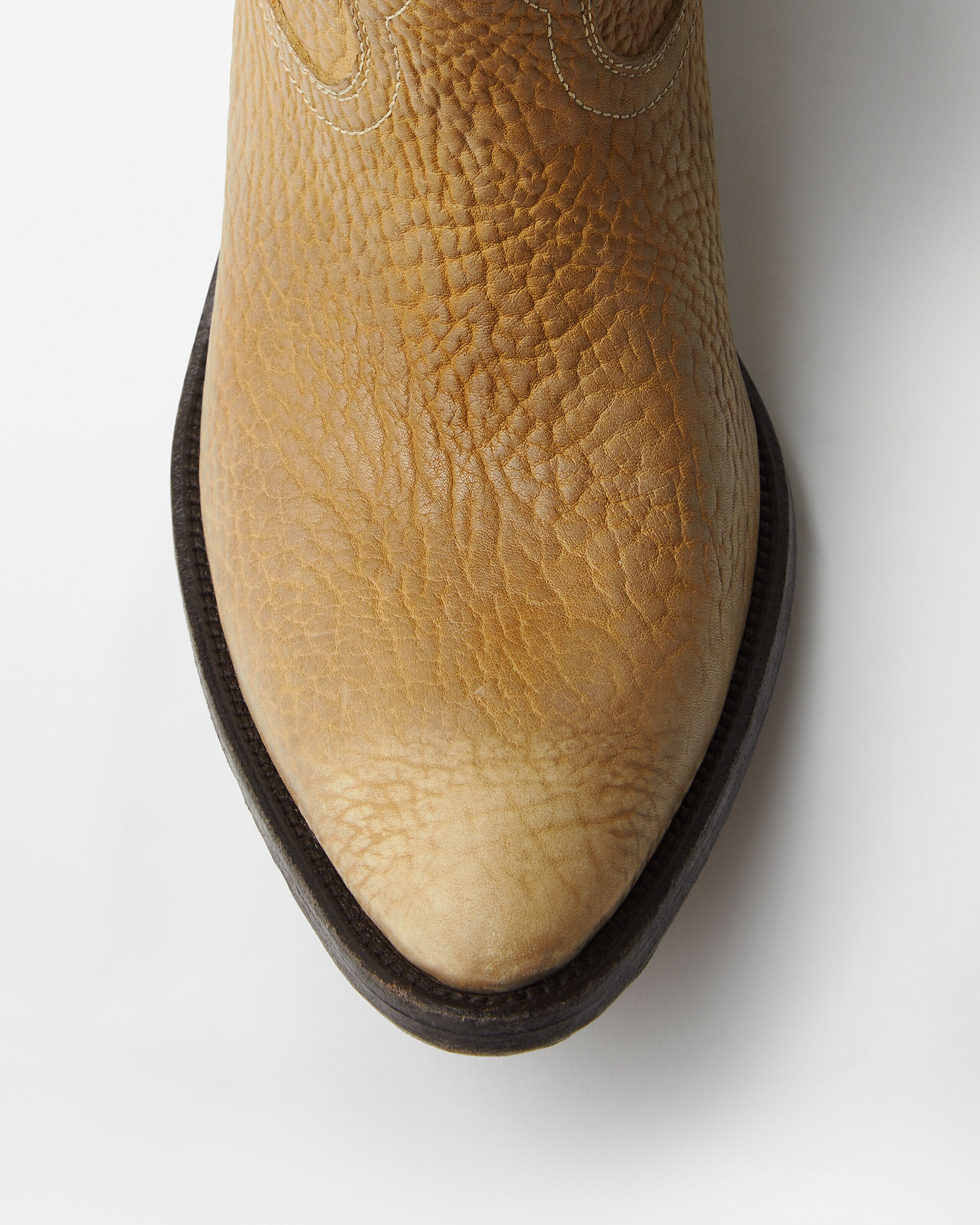 Houston Leather Texan Boots 35 mm Beige | VERSACE CA