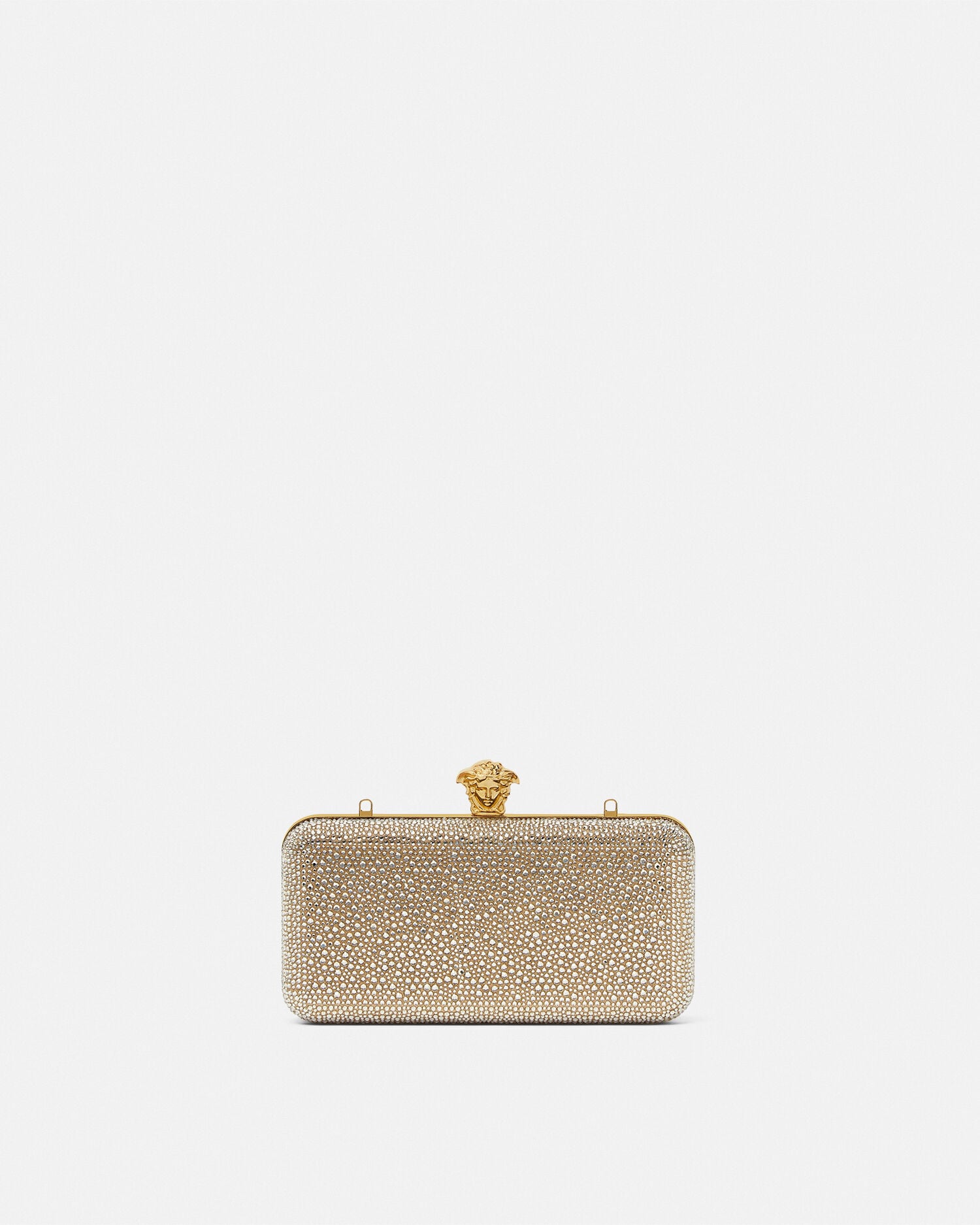 La Medusa Embellished Satin Clutch Pink | VERSACE US