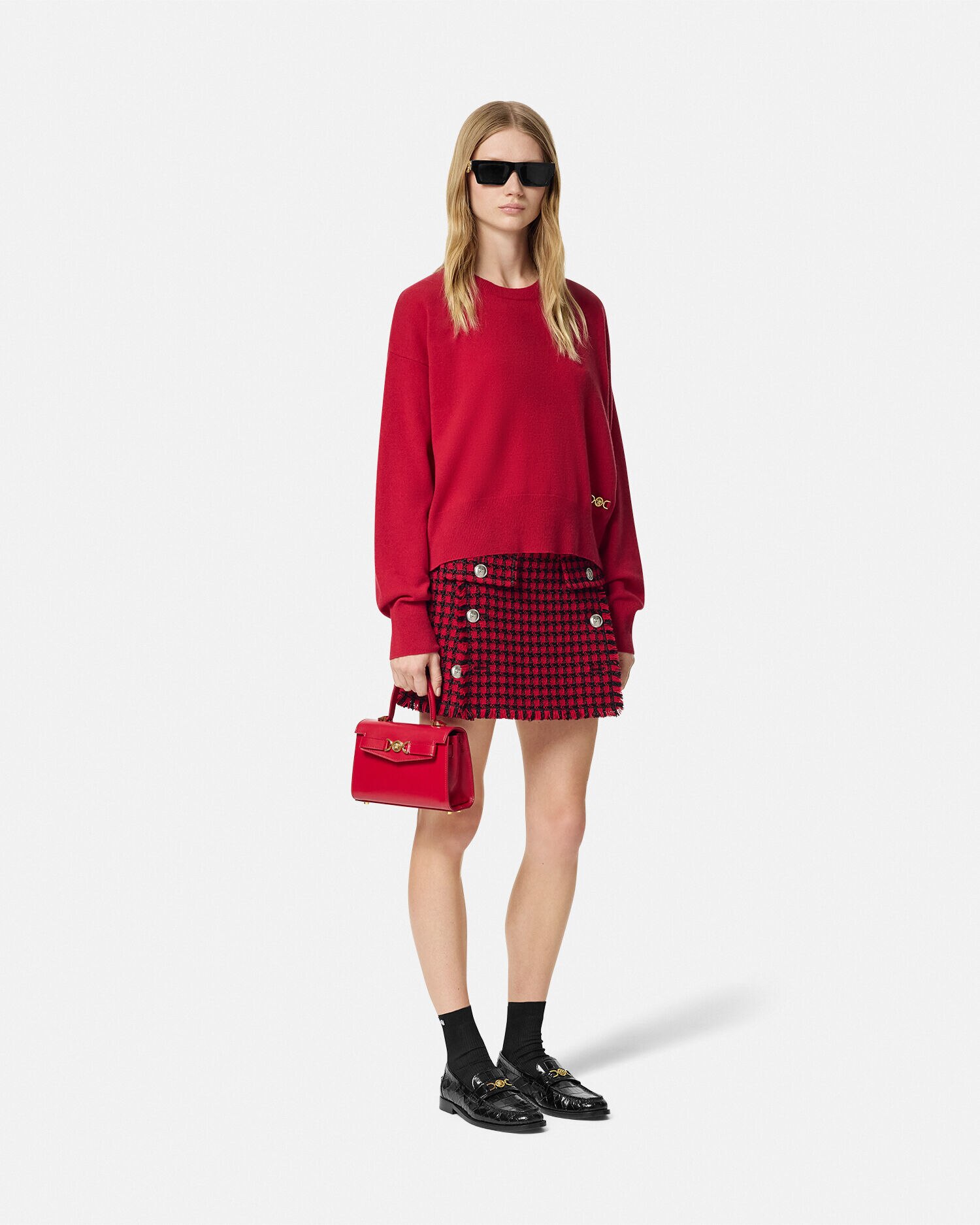 Versace red sweater cheap