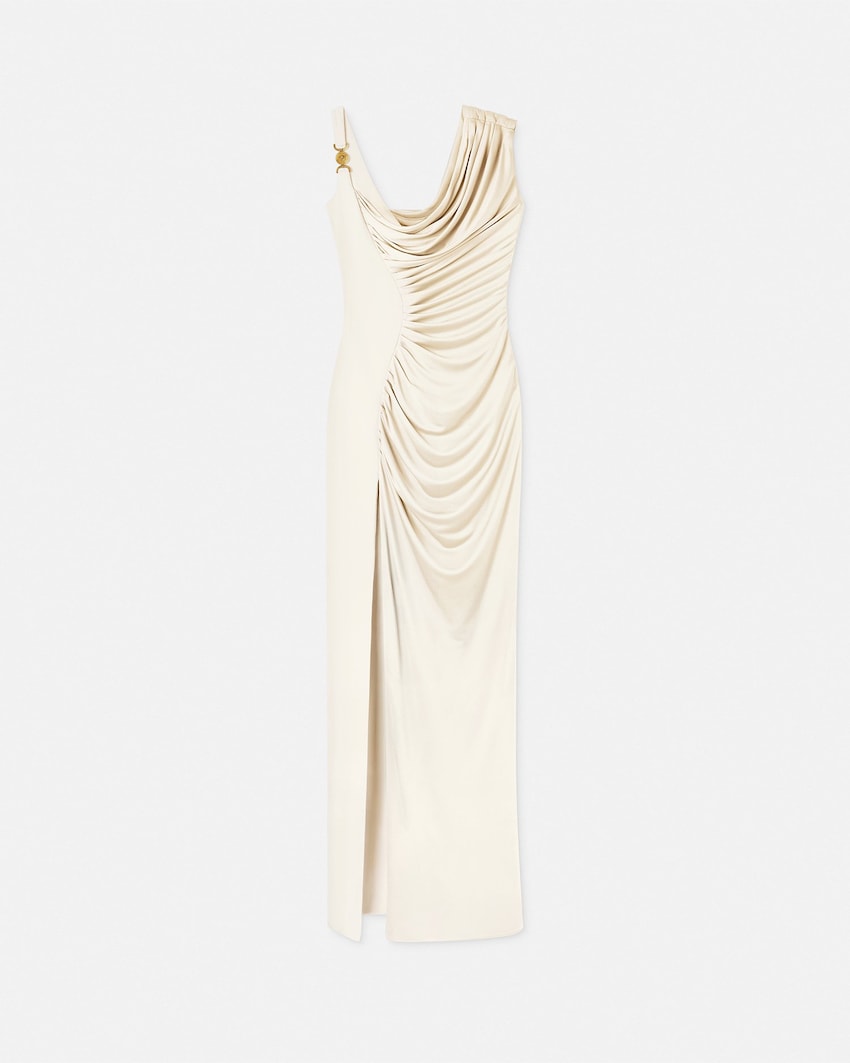 Envers-Satin Cr&ecirc;pe Draped Gown