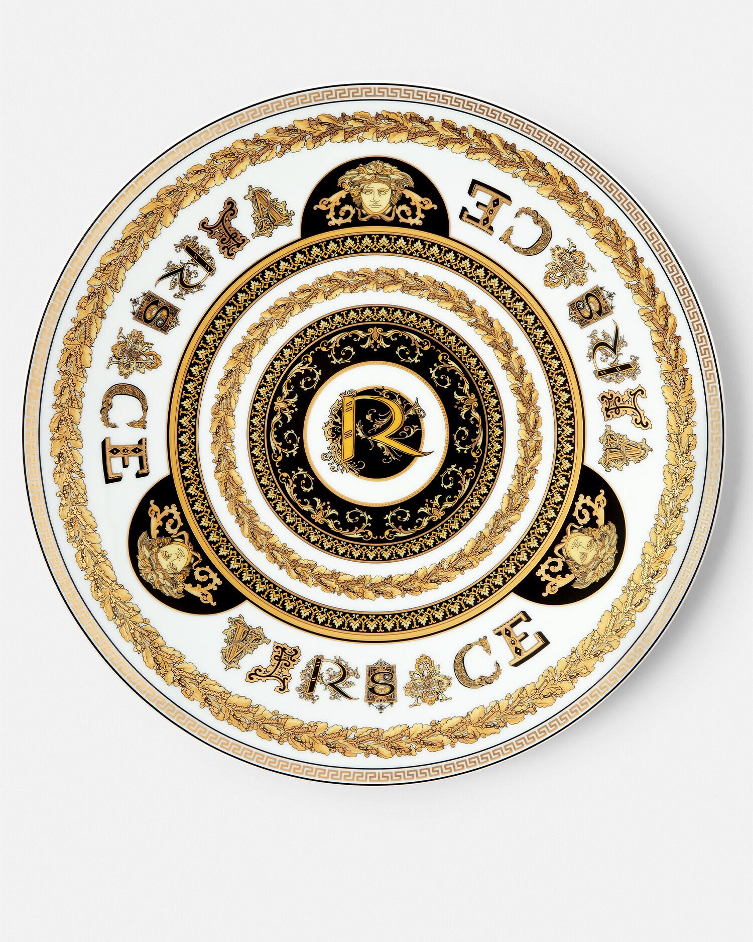 Virtus Alphabet R Charger Plate 13"