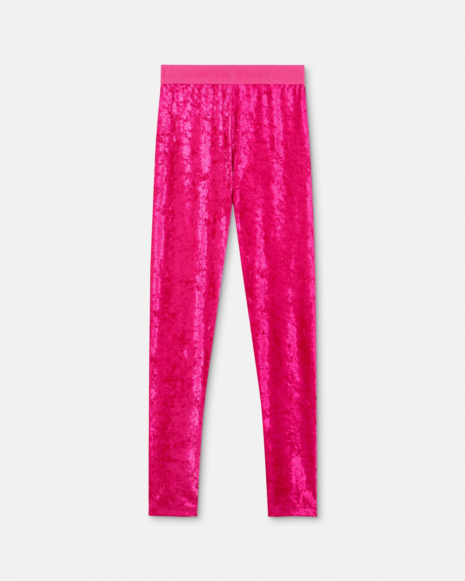 Velvet Leggings Pink VERSACE CA