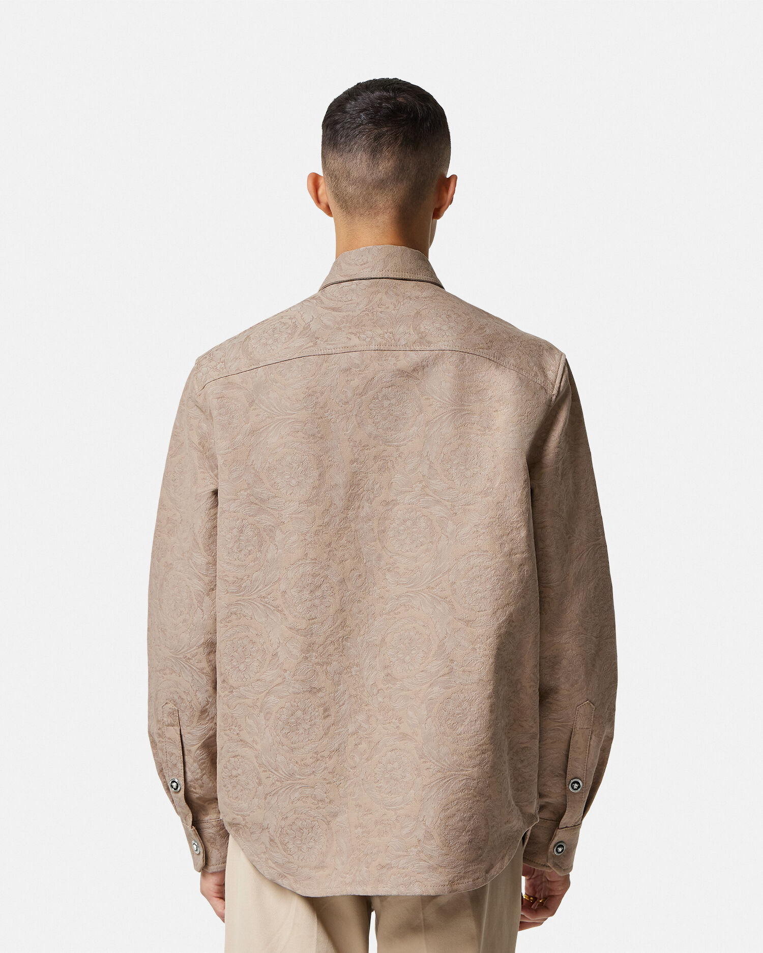 Camicia Barocco in denim Beige VERSACE IT