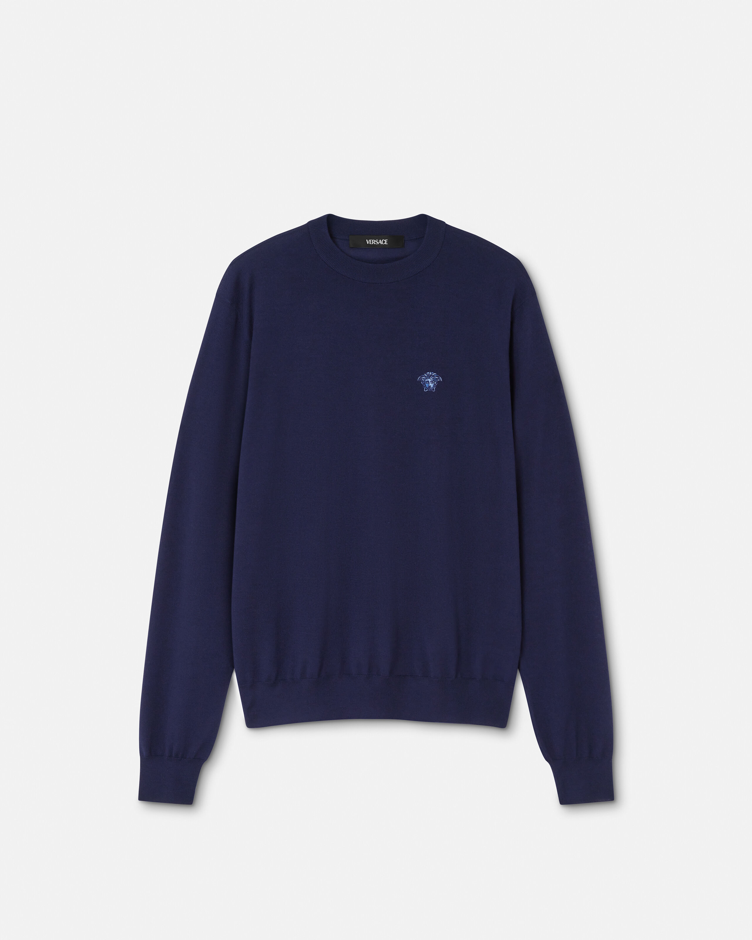 Wool-Blend Knit Sweater Blue | VERSACE Wool-Blend Knit Sweater Blue | VERSACE