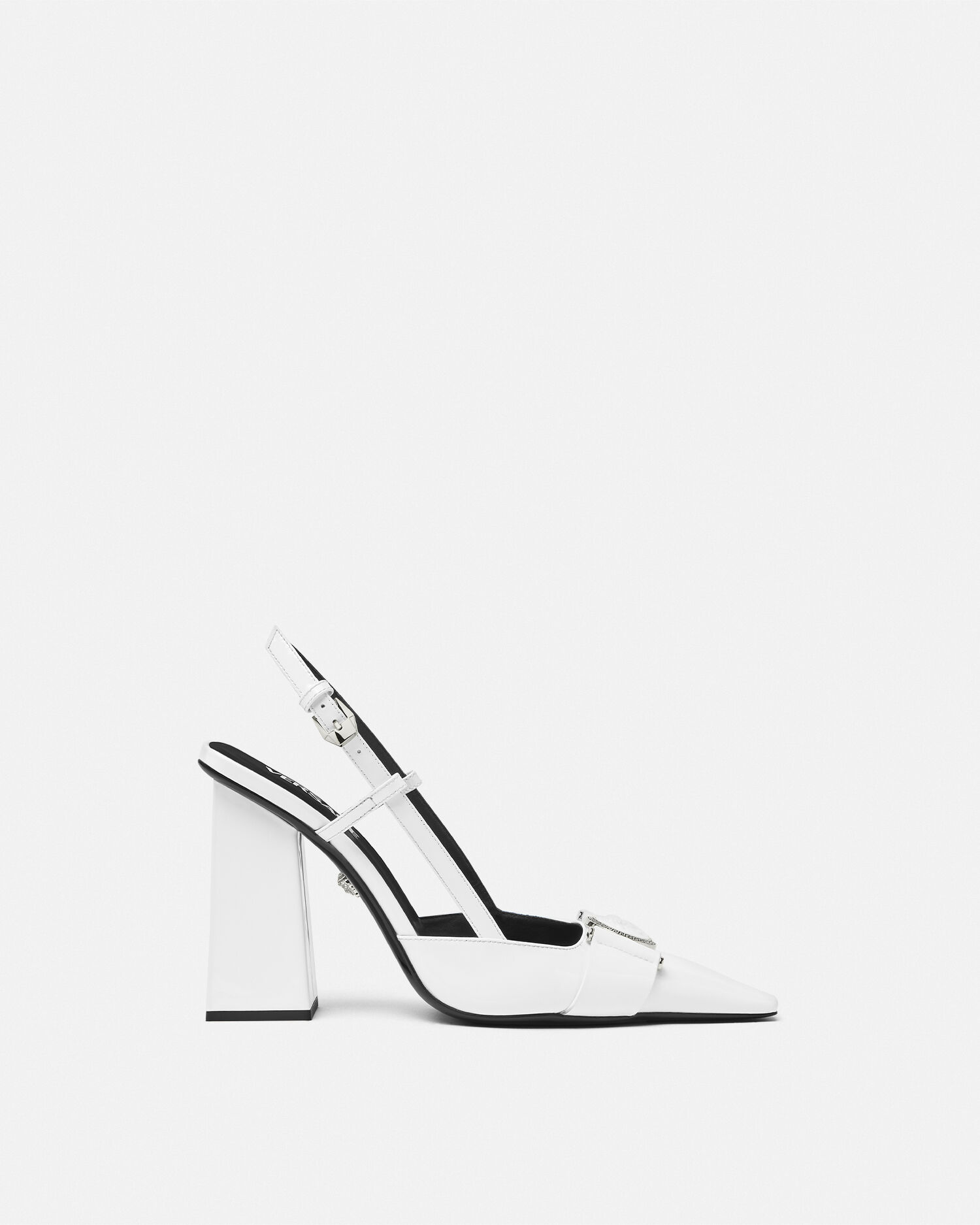Versace black and white heels sale