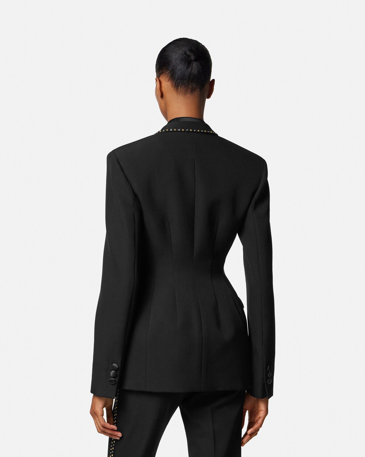 Embellished Wool Blazer Black 5