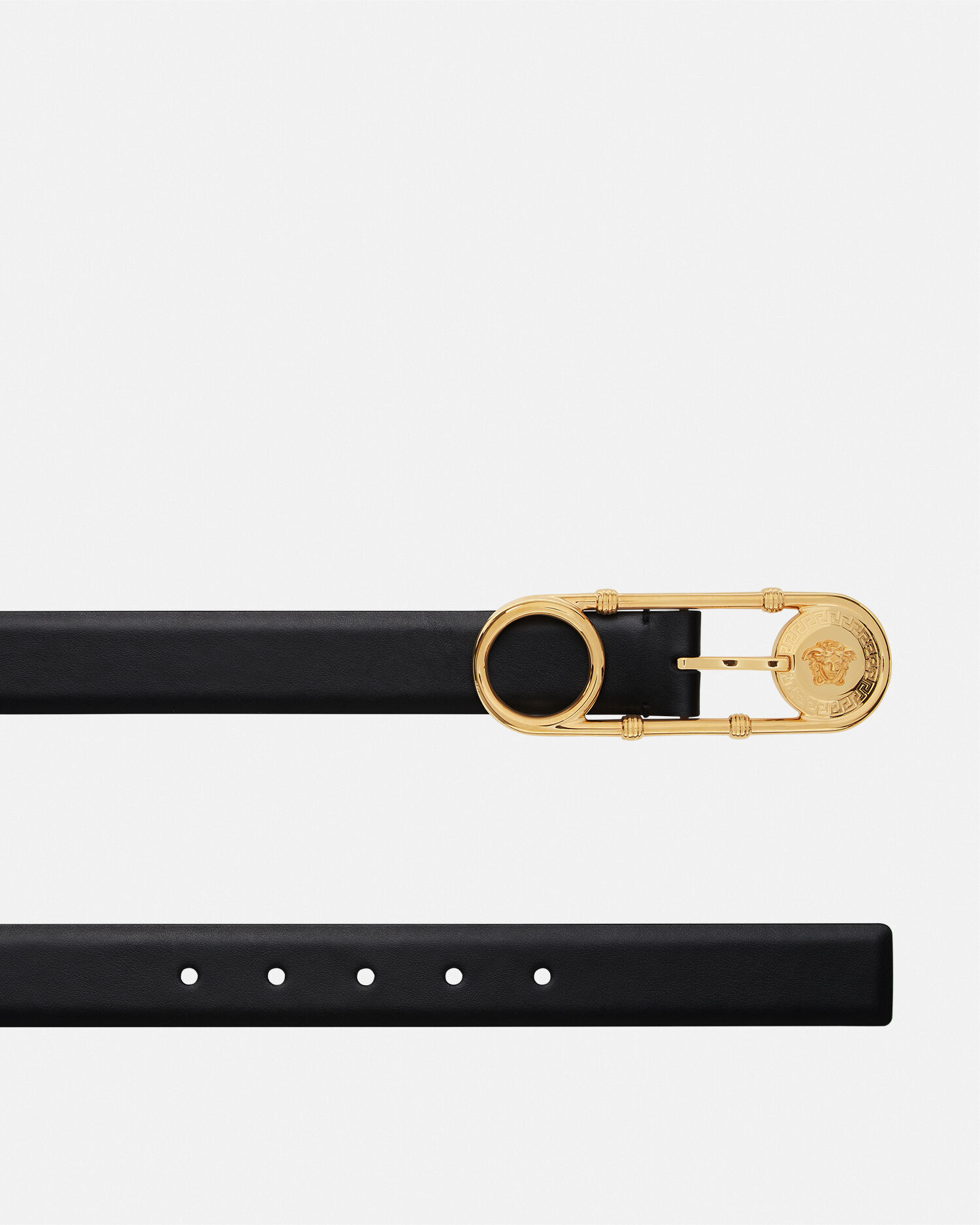 Versace ゴールドレザー ベルト Versace Safety Pin Leather Belt | Saks Fifth Avenue