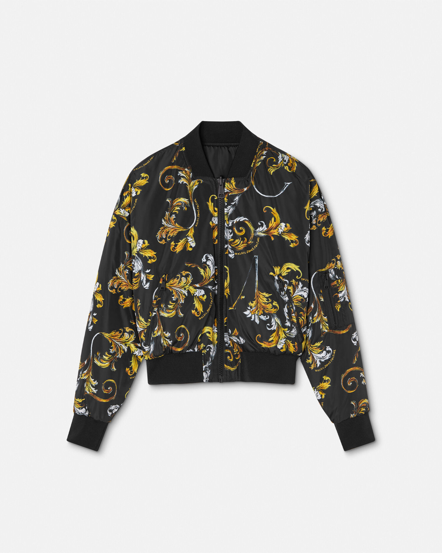 Versace barocco print bomber jacket hot sale