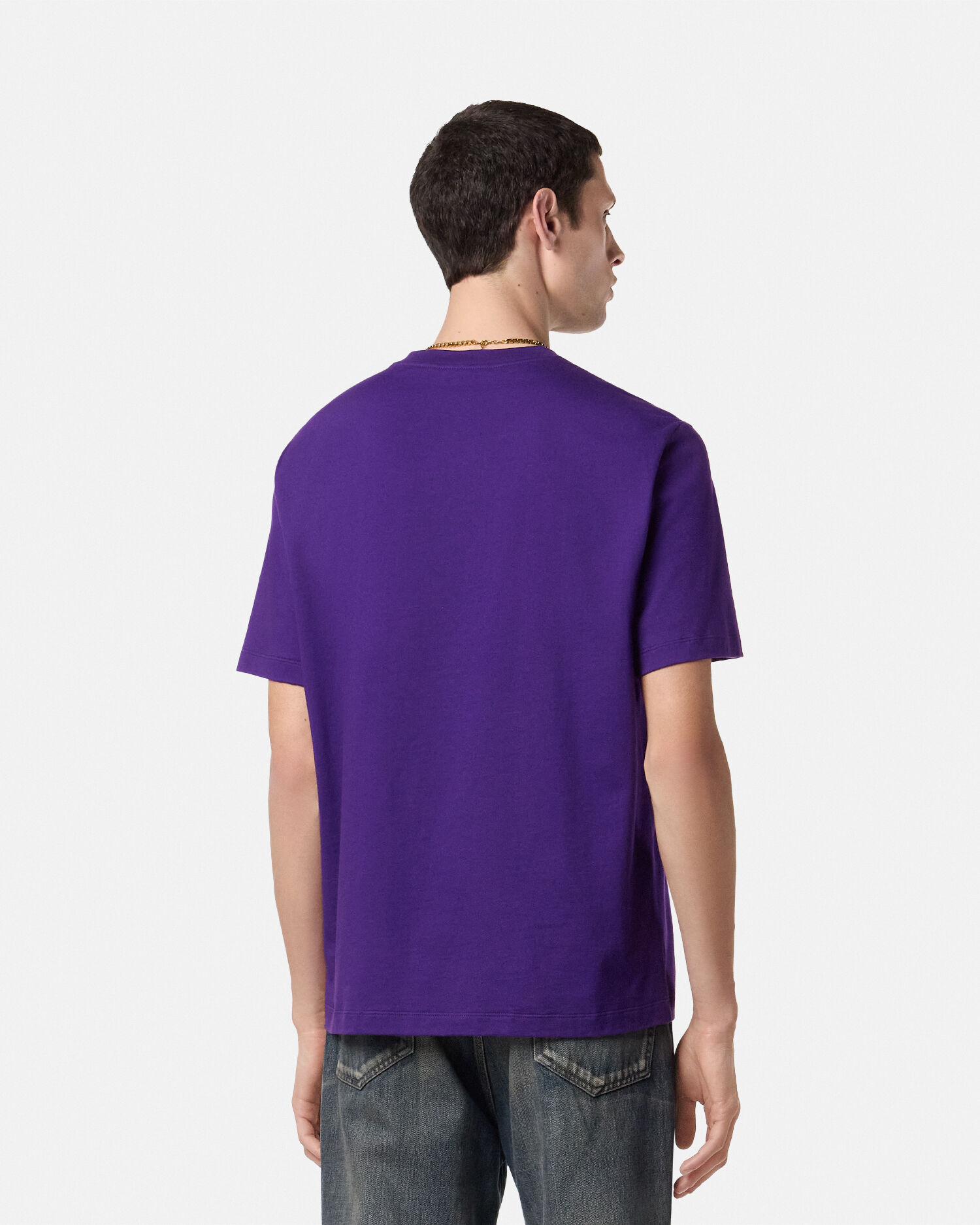 Medusa Varsity T-Shirt Purple | VERSACE US