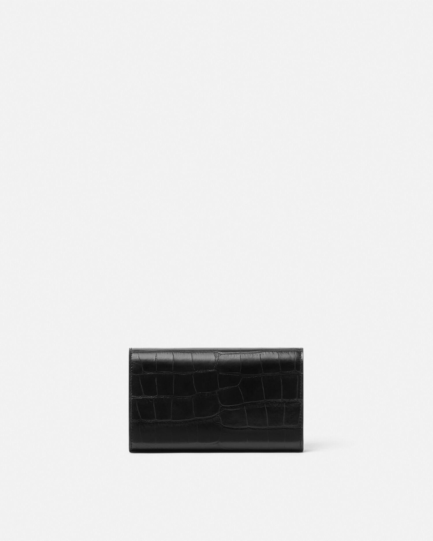 Croc-Effect Medusa '95 Crossbody Bag Black,Gold | VERSACE US