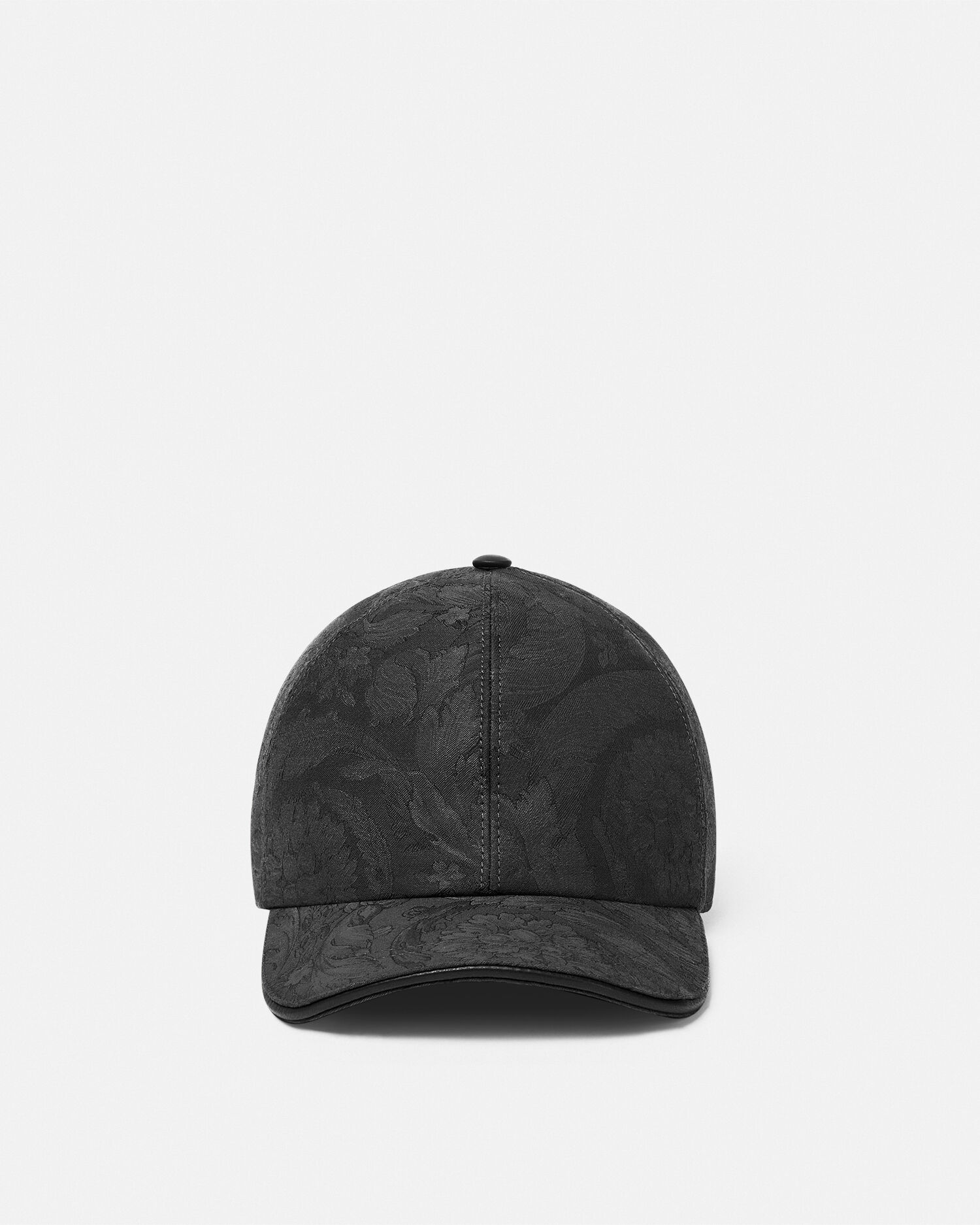 Jacquard Canvas Baseball Cap Gray | VERSACE US