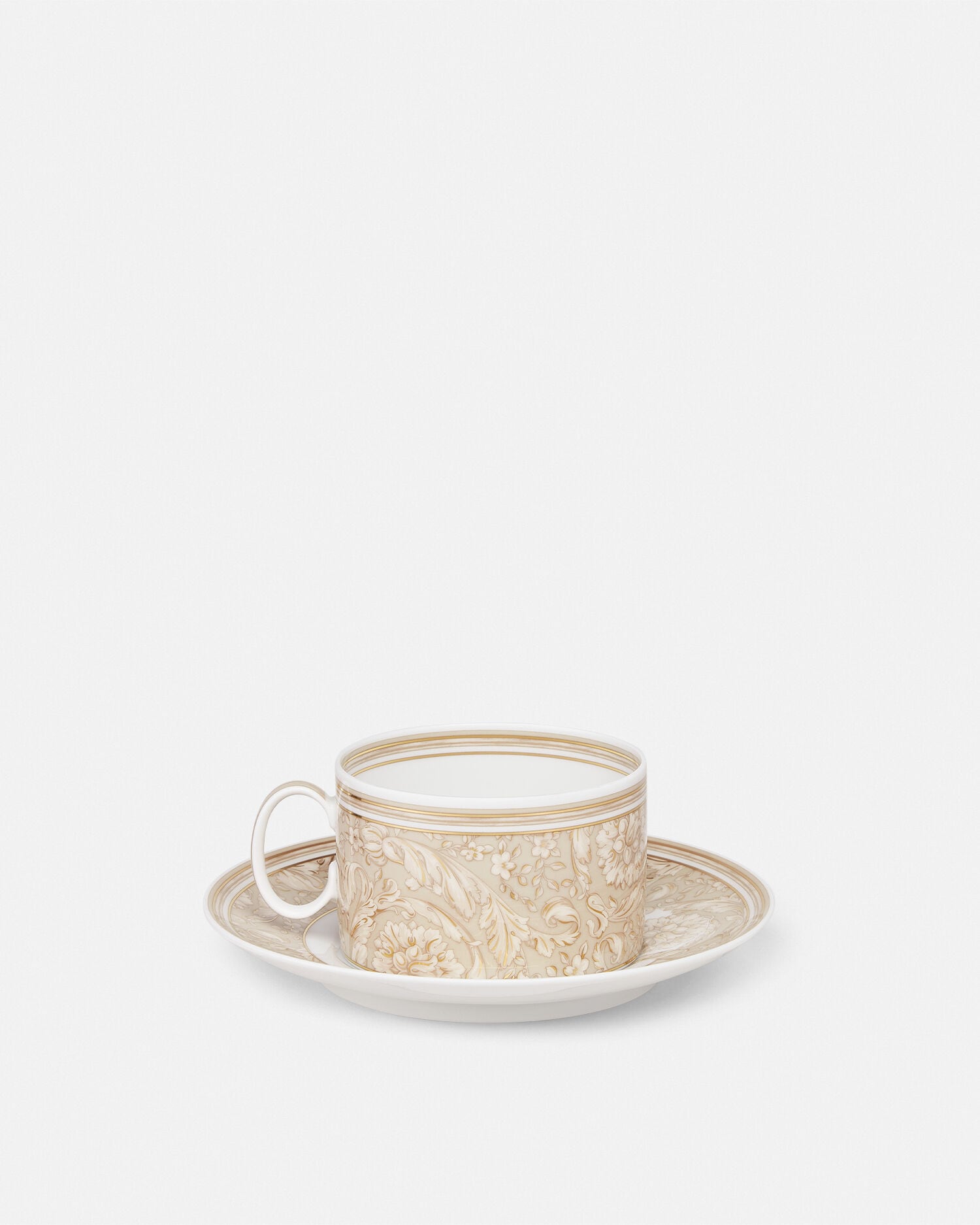 Barocco Beige Tea Cup & Saucer