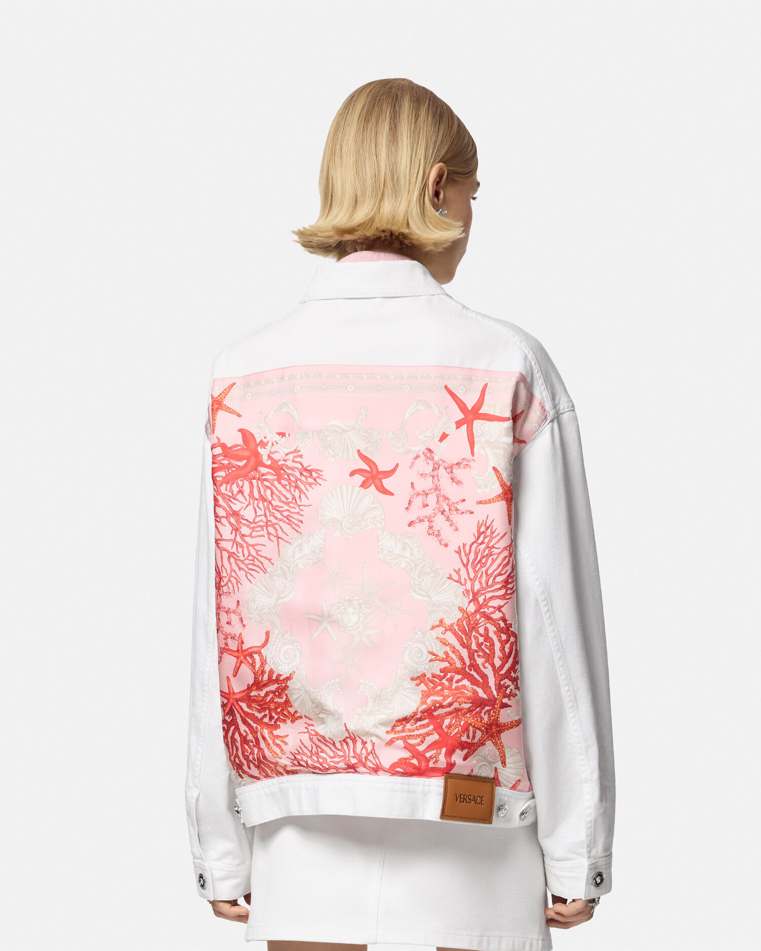 Versace denim jacket womens discount