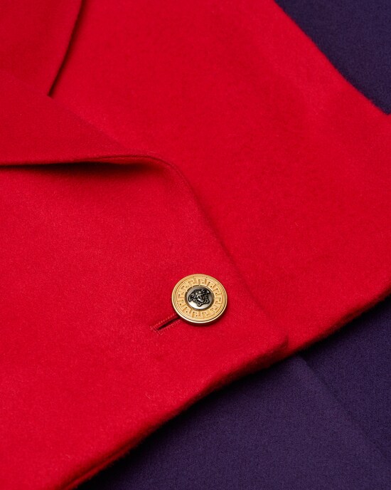 Double Wool Coat Purple+Red 2