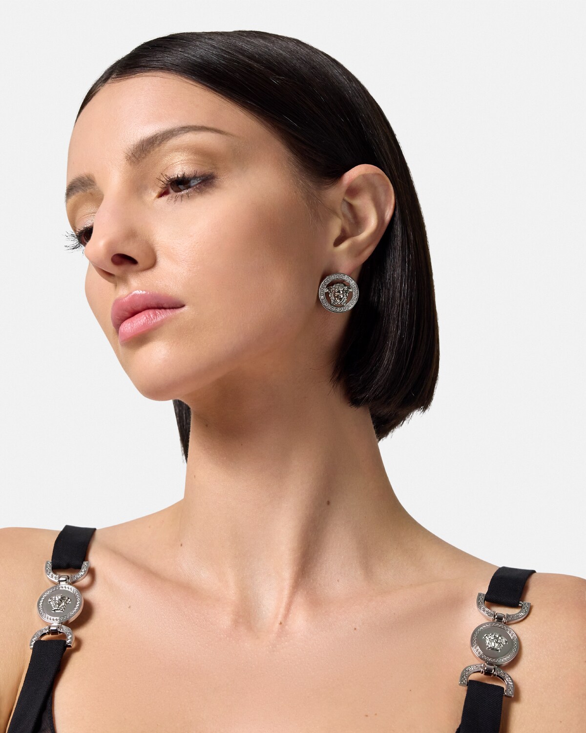 Versace Medusa '95 Kristall-Ohrringe Silber 3