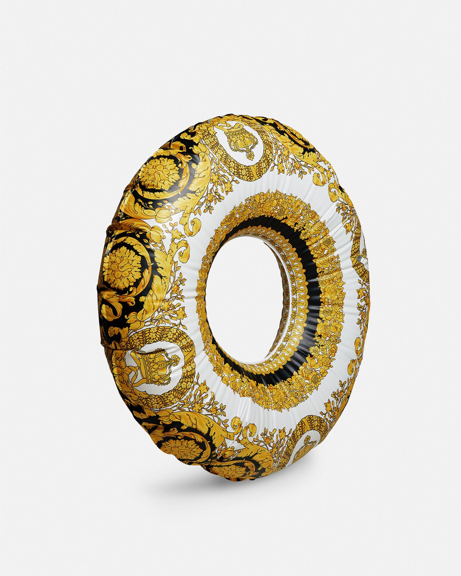 Crete de Fleur Inflatable Float Black,Print | VERSACE US