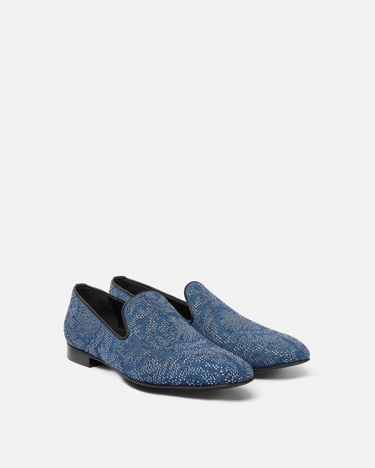 Navy blue versace loafers on sale