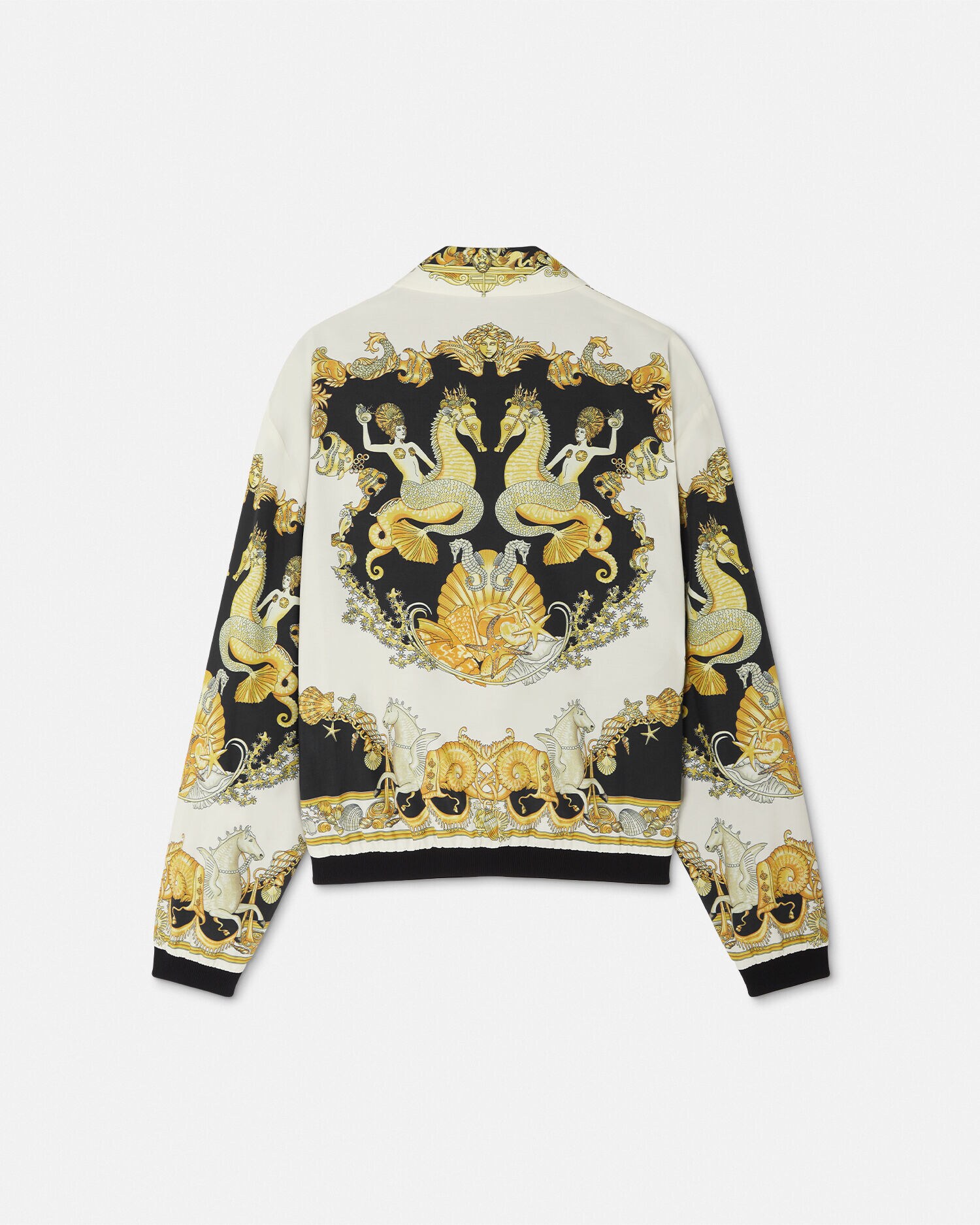 Coral Theatre Blouson Jacket White,Print | VERSACE US