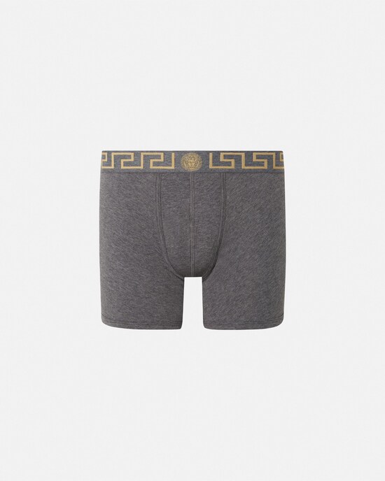 Versace Lange Unterhose aus Baumwolljersey grau 1