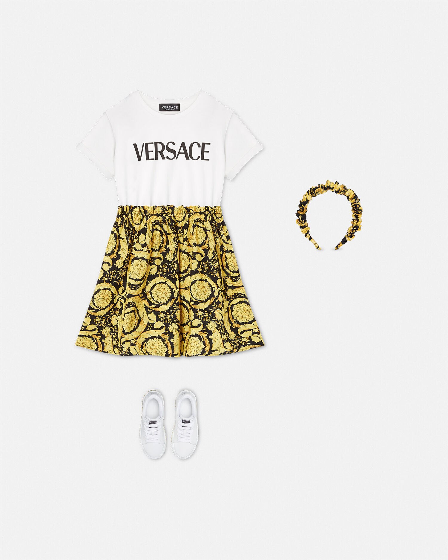 Versace Kids Barocco Kids T Shirt Dress for Baby Girls Online