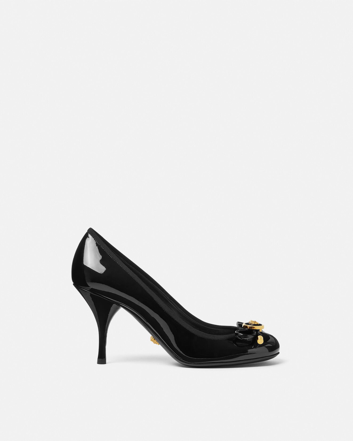 Opera Bow escarpins vernis Noir Or VERSACE