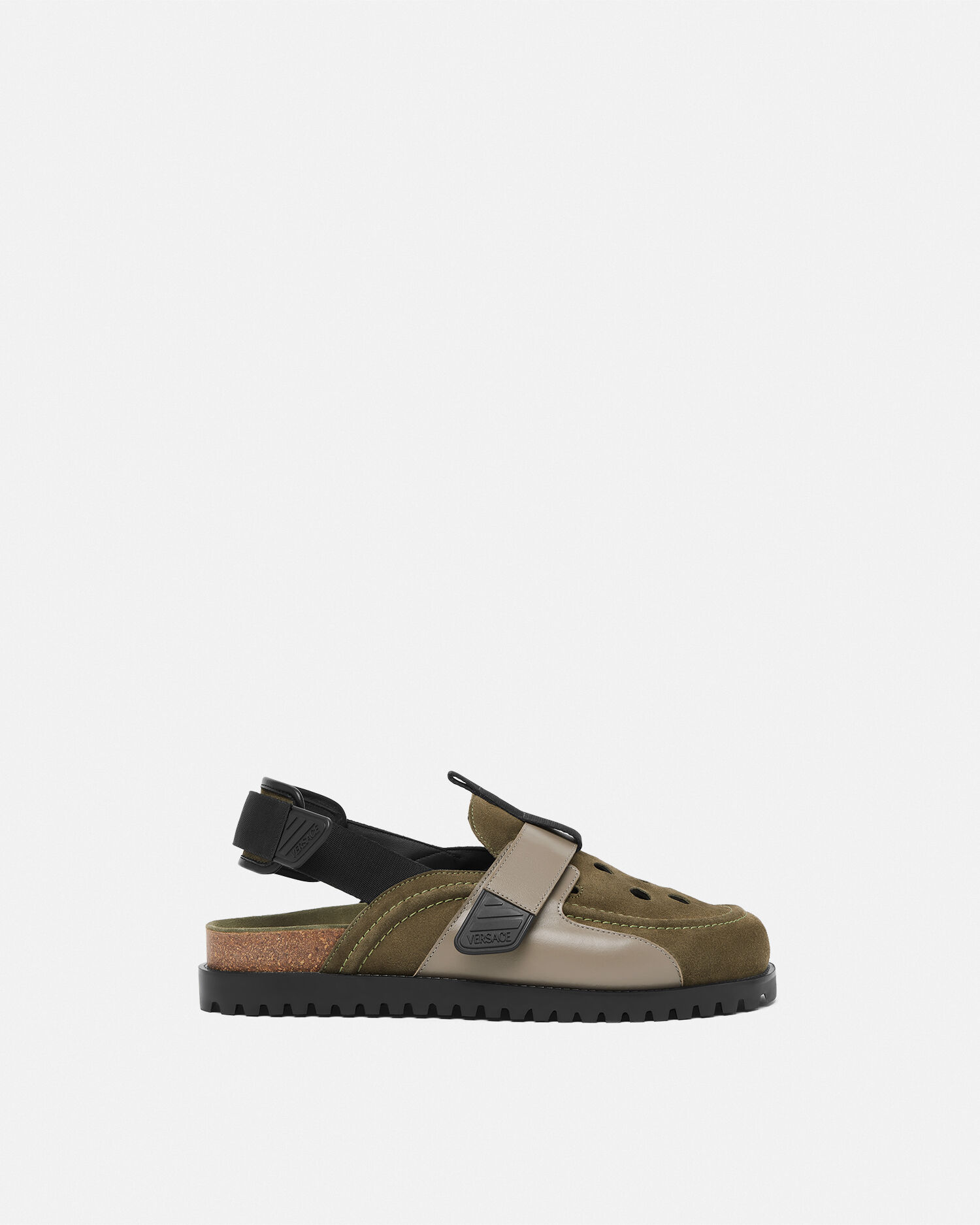 Green suede mules online