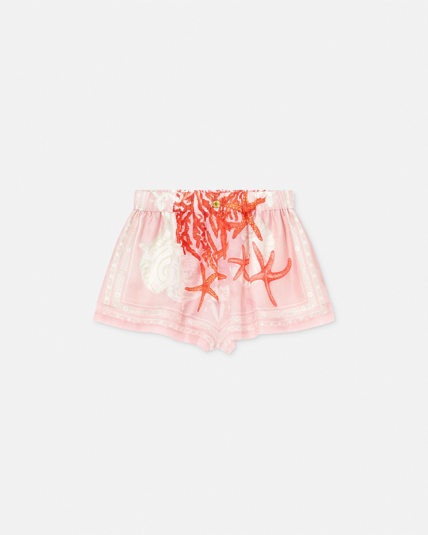 Barocco Sea Cover Up Shorts Pink Print VERSACE UK