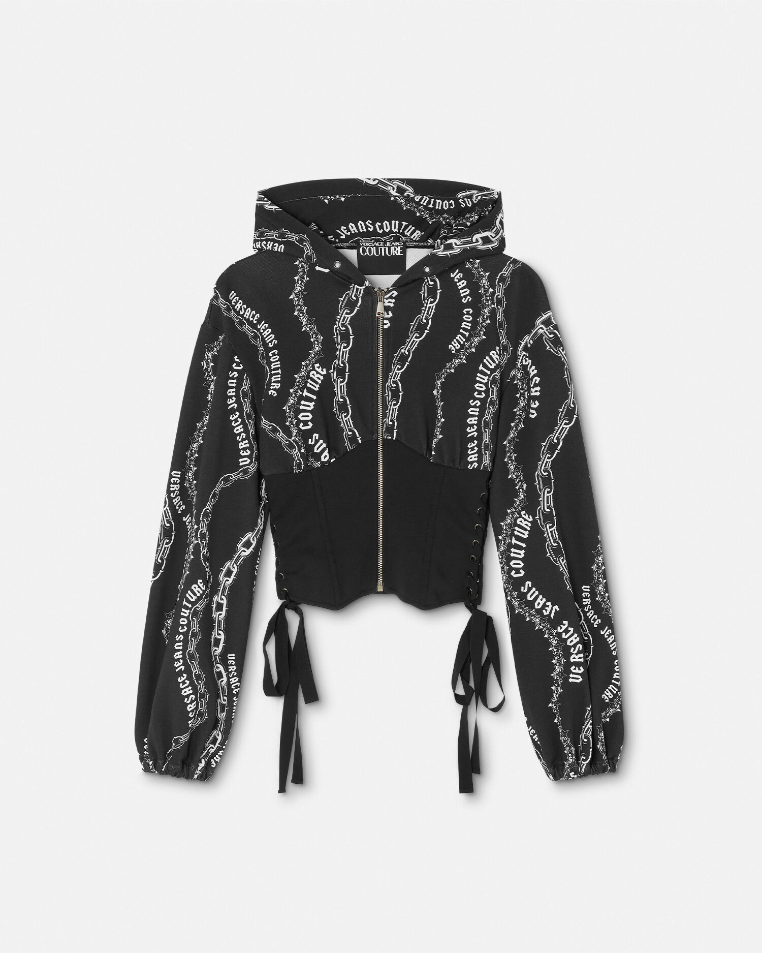Versace crop top hoodie online