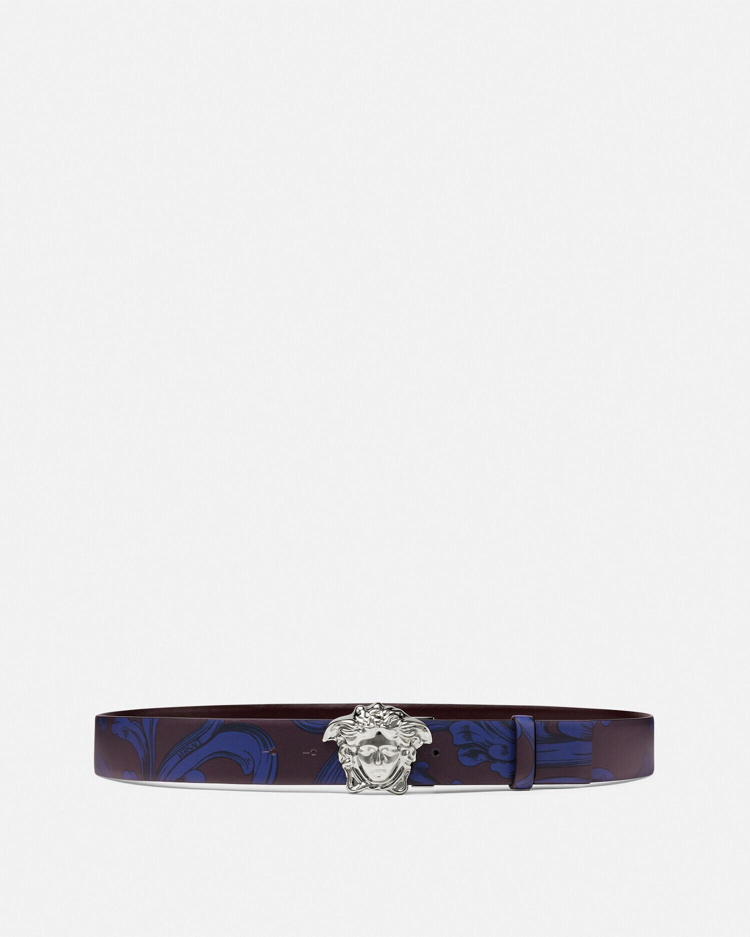 Versace La Medusa Barocco Reversible Belt 4 cm male Blue print 90