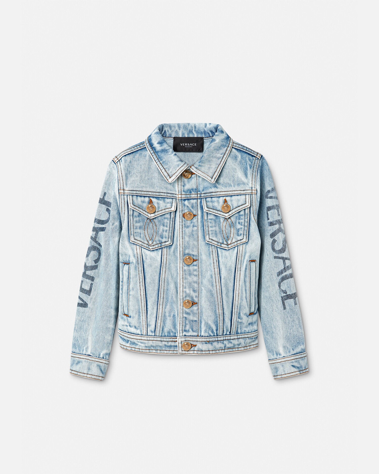 Versace logo denim jacket top