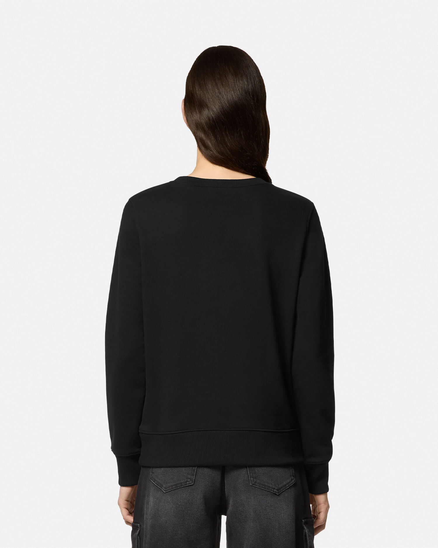 Versace jeans crew neck logo sweatshirt black cheap