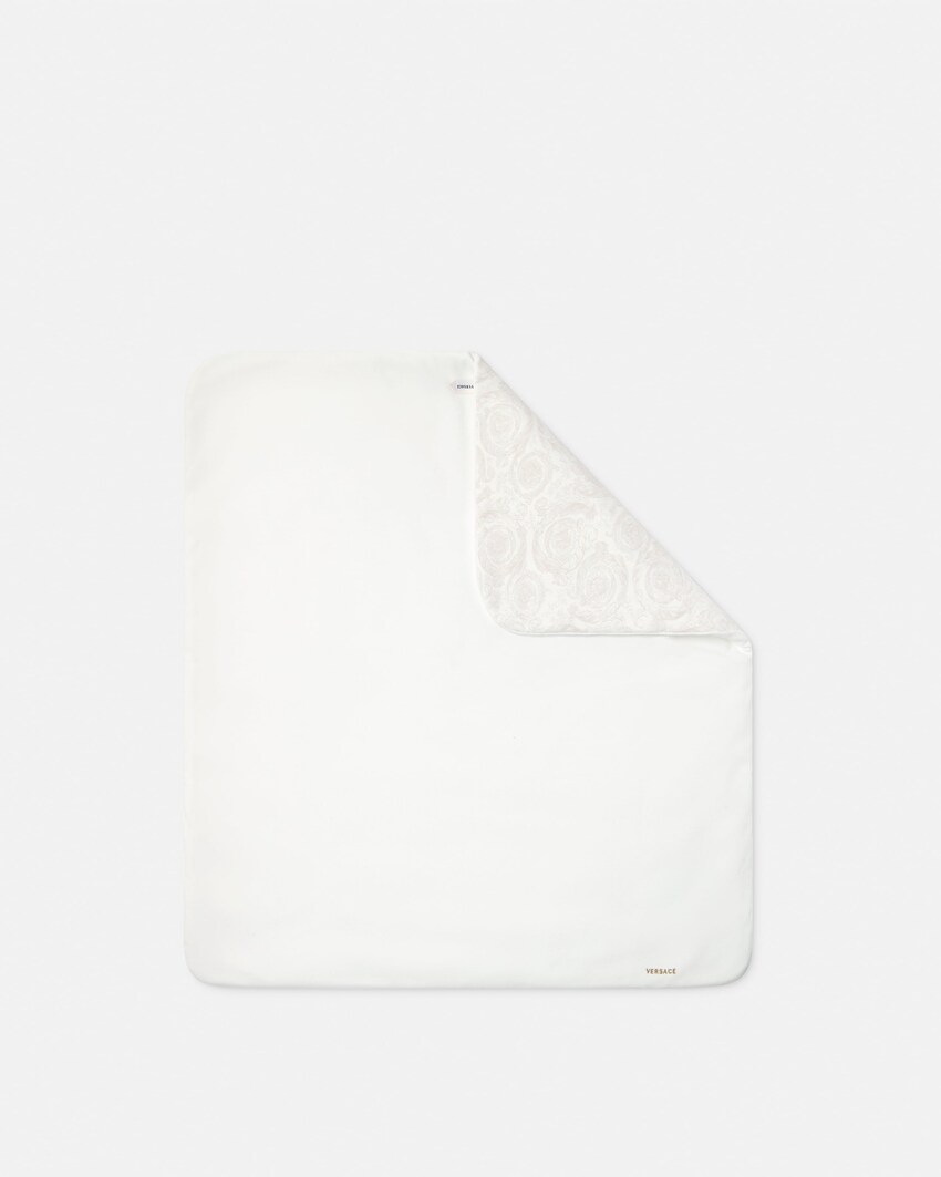 Baby Stretch Cotton-Jersey & Piqu&eacute; Blanket Set  White 5
