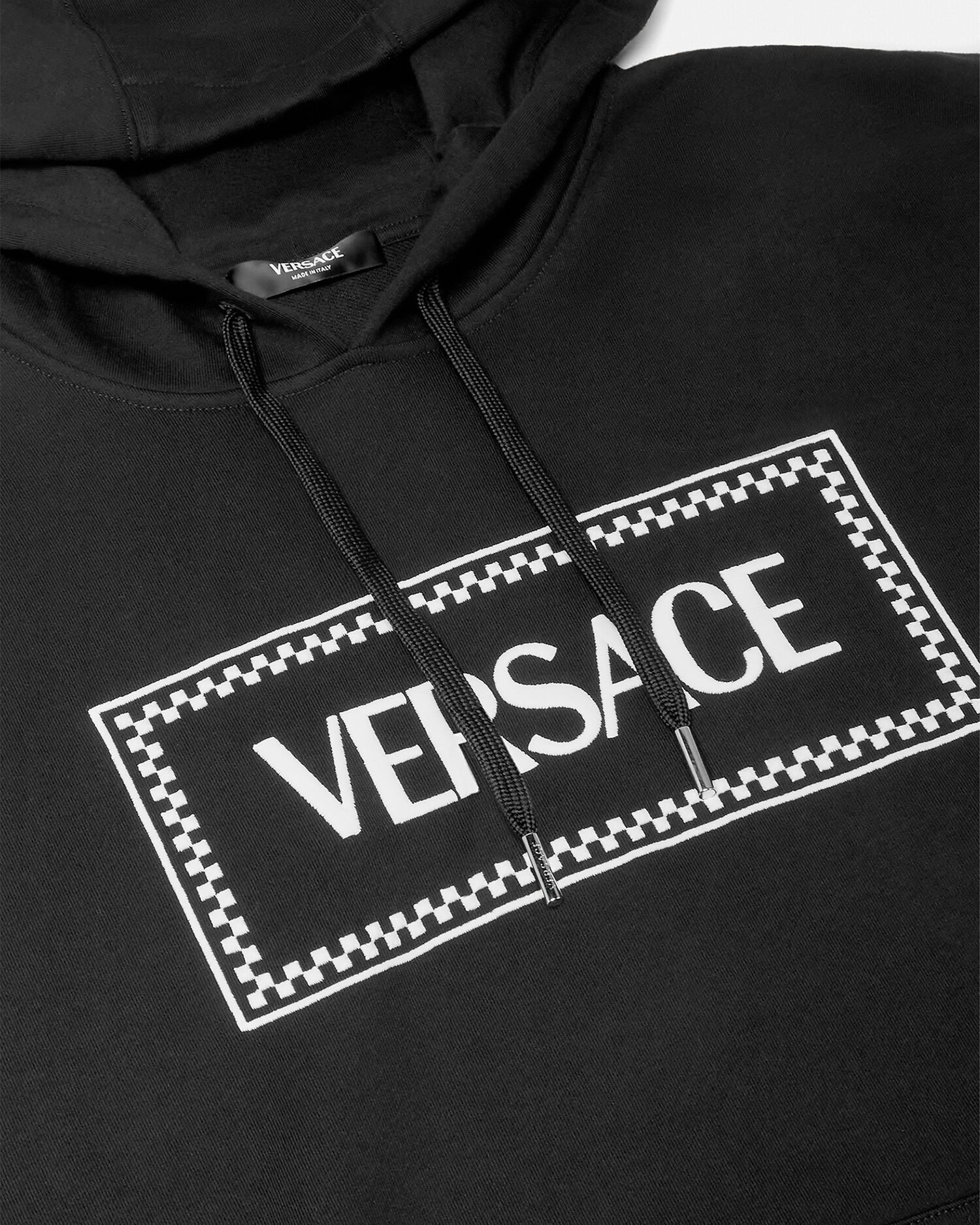 90s Vintage Logo Hoodie Black VERSACE CA