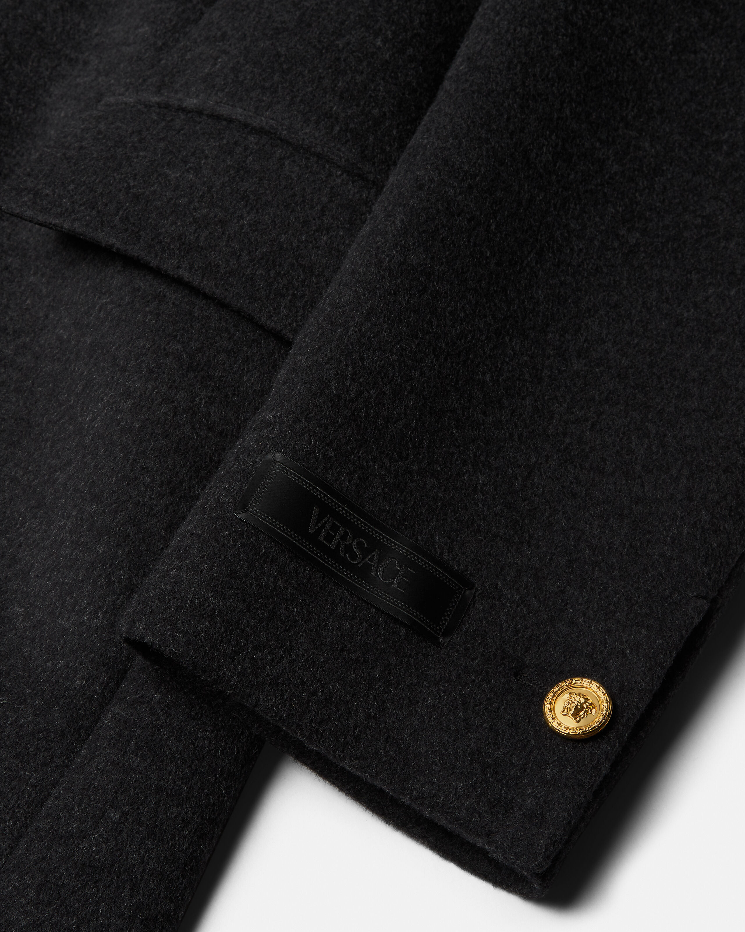 Wool Caban Black | VERSACE UK