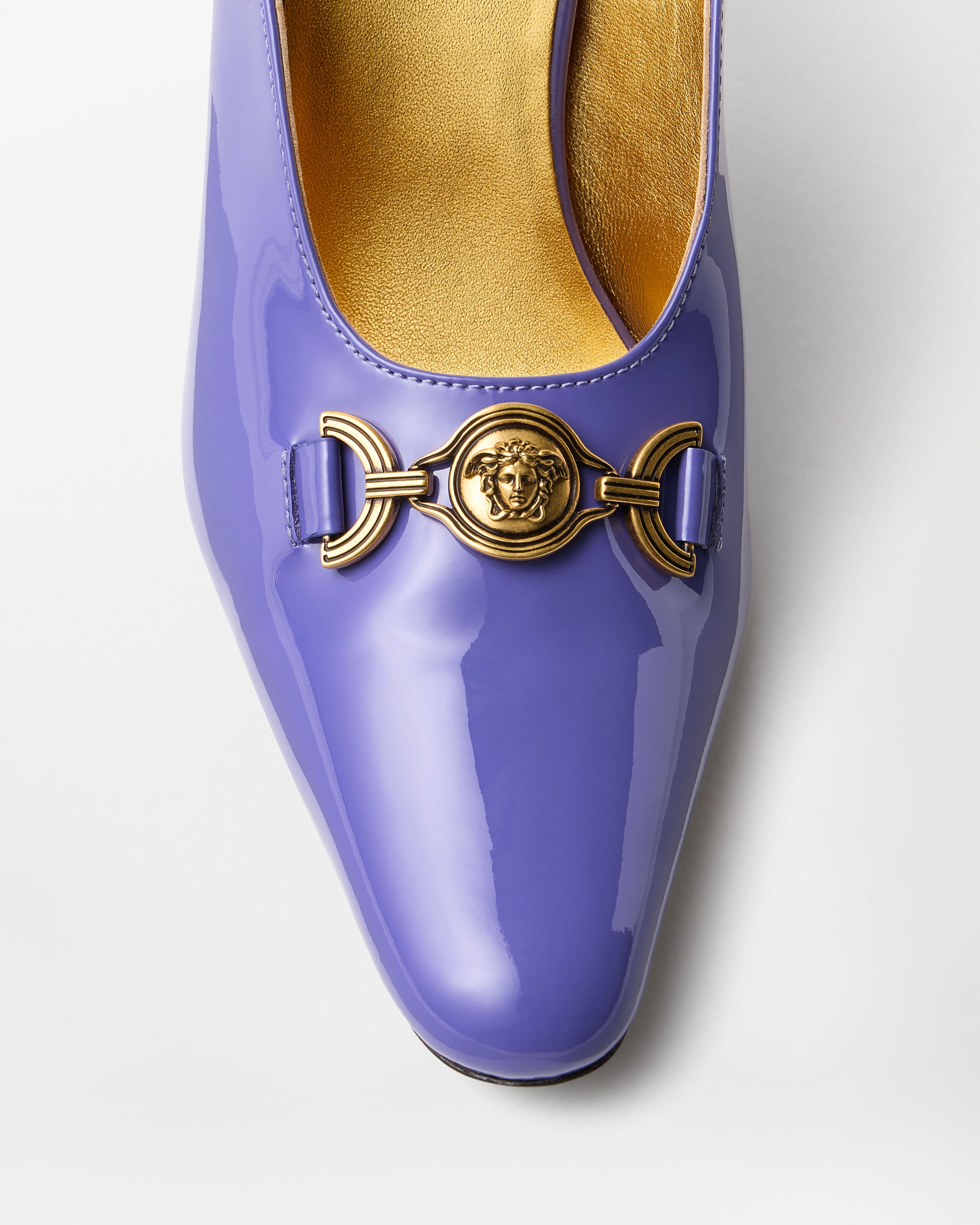 Marisa Patent Mules 90 mm Purple | VERSACE US