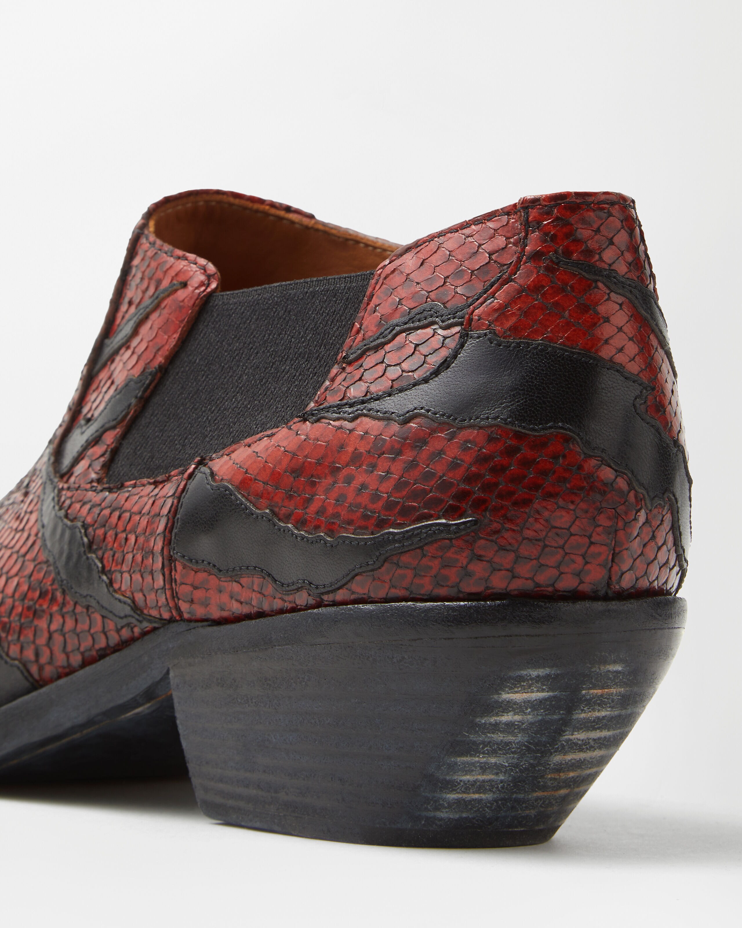 VERSUS Gianni Versace パイソン柄 ブーツ 42 Tigre Python-Effect Leather Texan Boots Black,Brown | VERSACE US