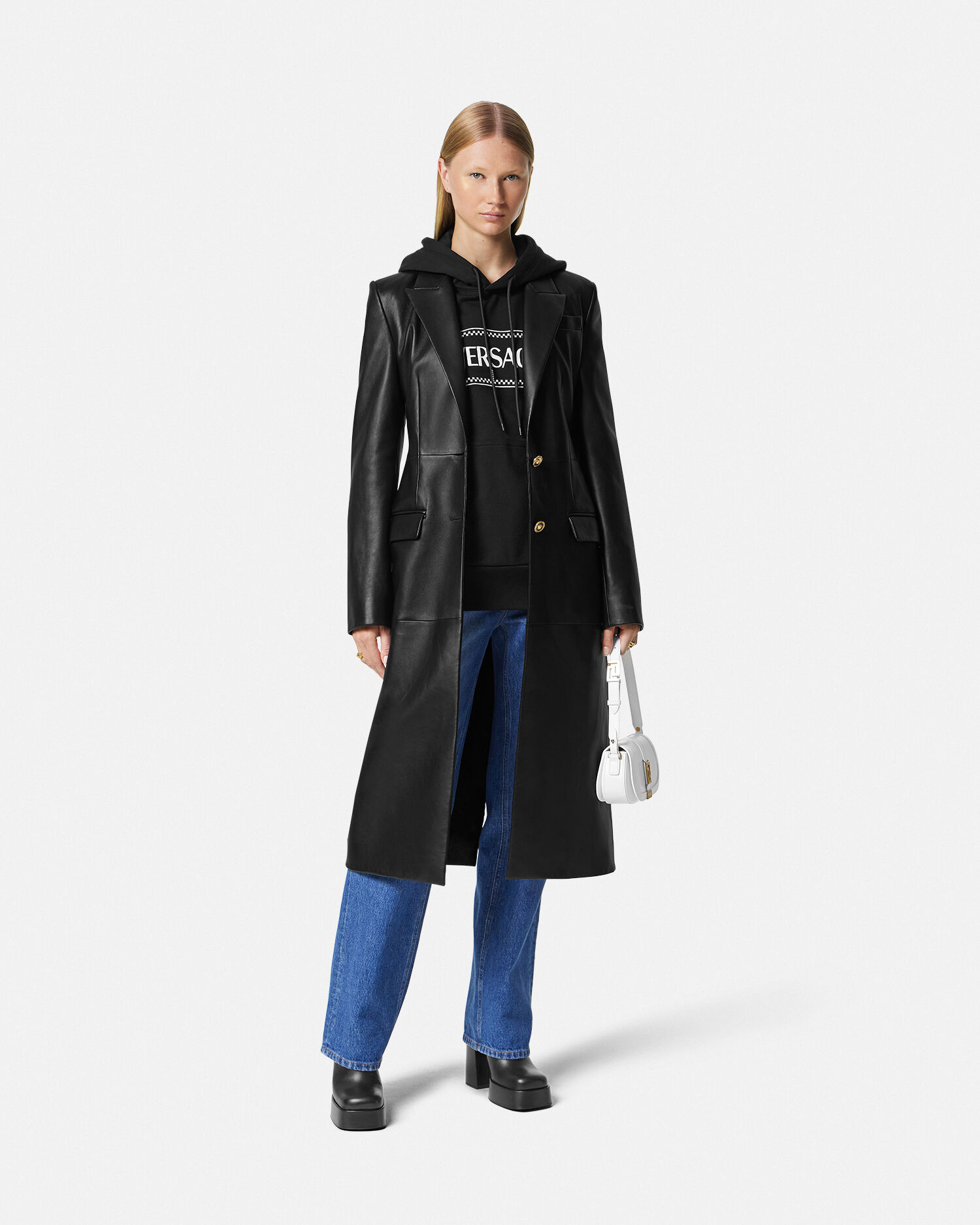Versace long coat clearance