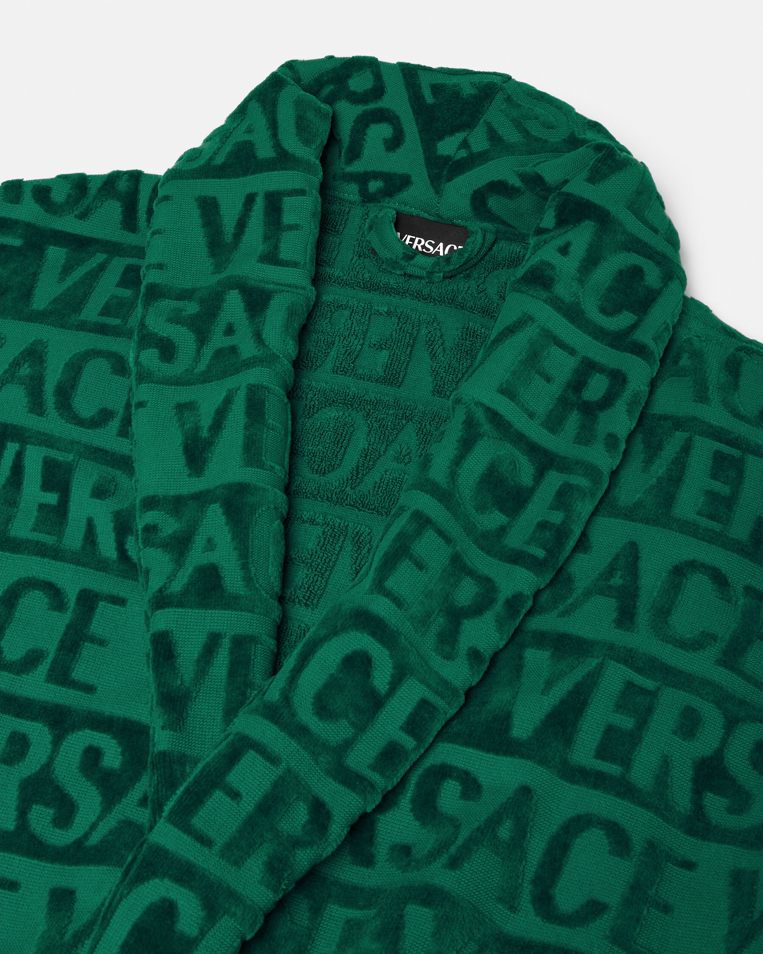 I ♡ Baroque Bathrobe Green | VERSACE US