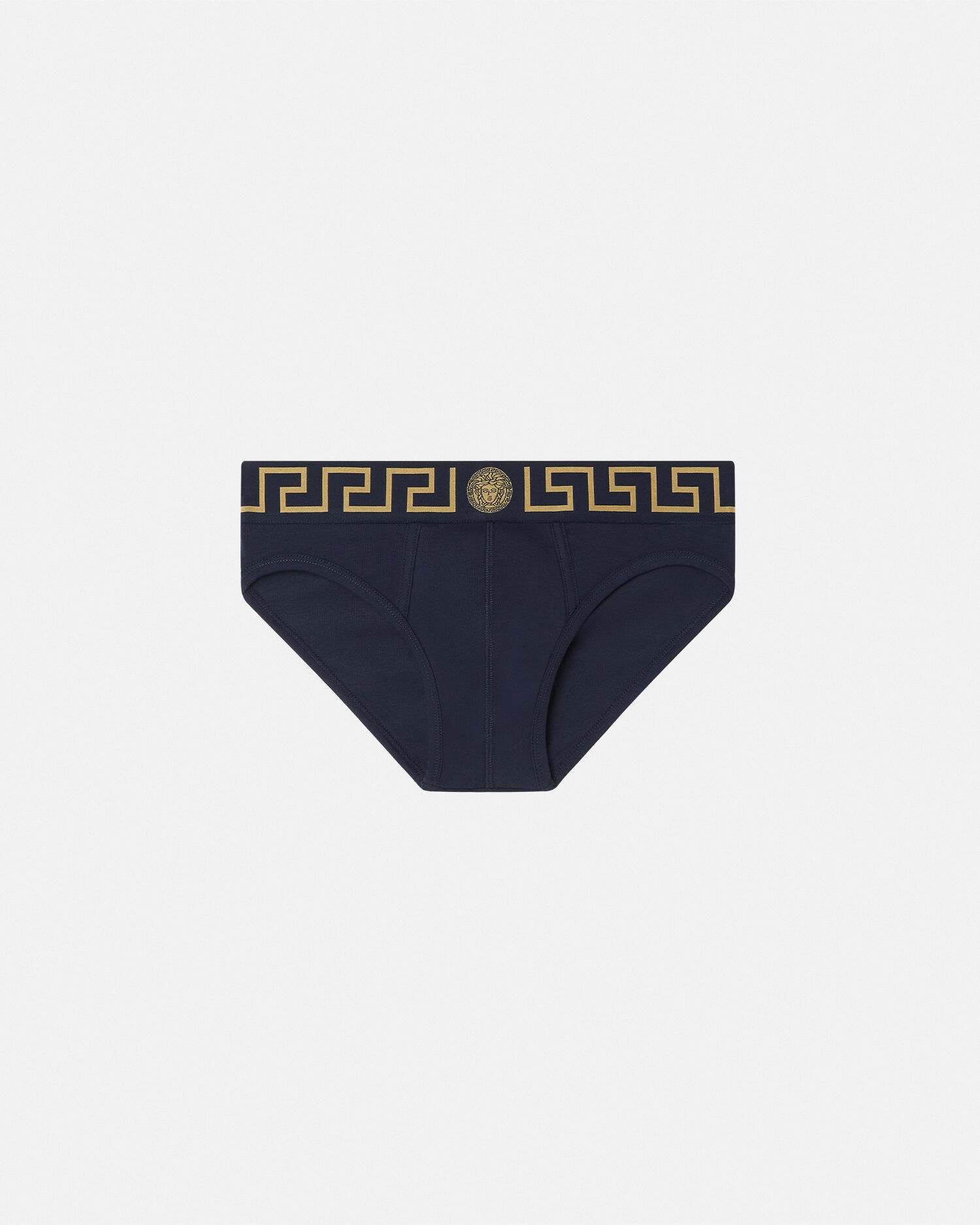 versace ブリーフ Cotton-Jersey Briefs Blue | VERSACE US